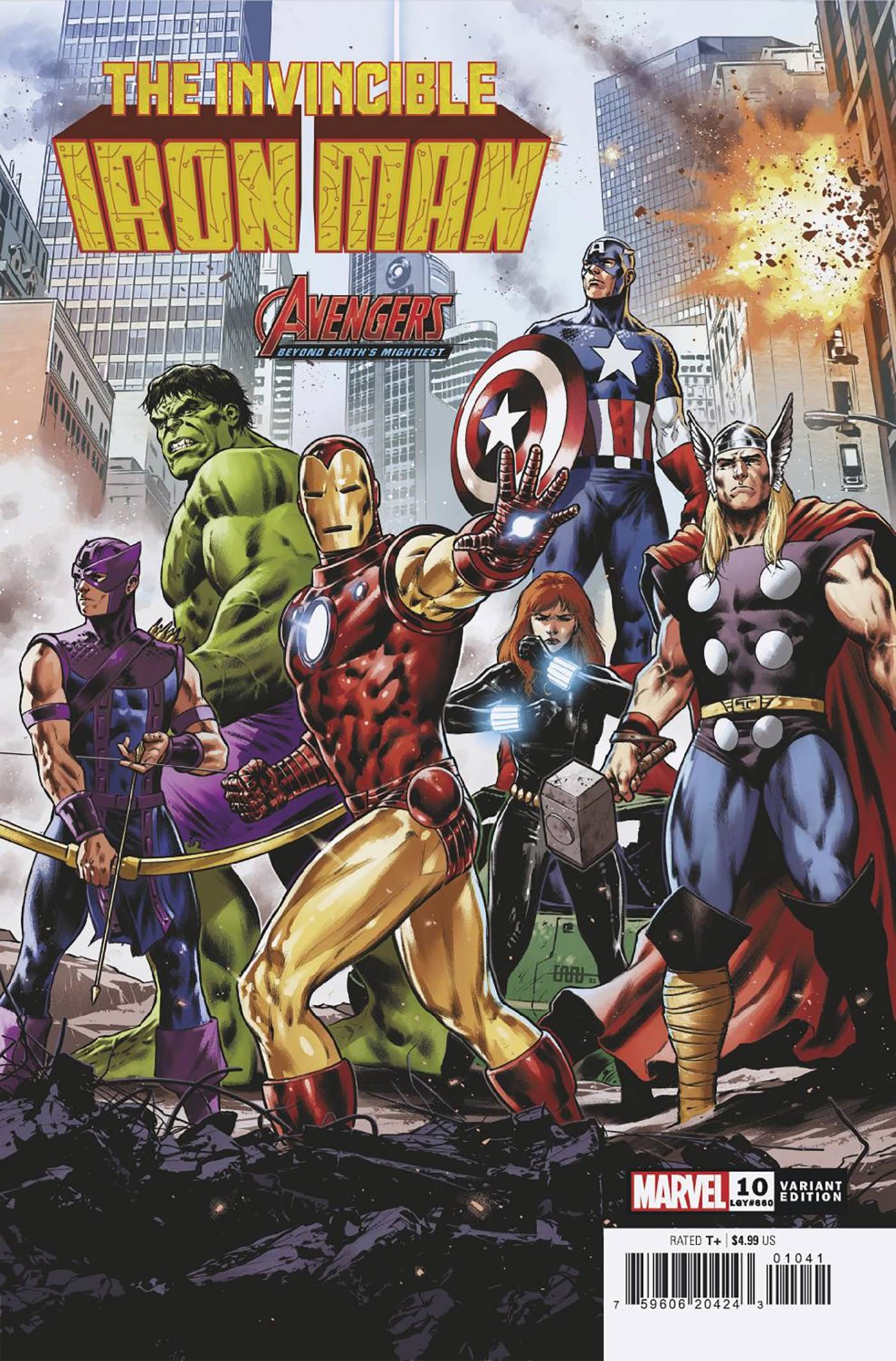 MARVEL PRH COMIC BOOK INVINCIBLE IRON MAN #10 CAFU AVENGERS 60TH VAR