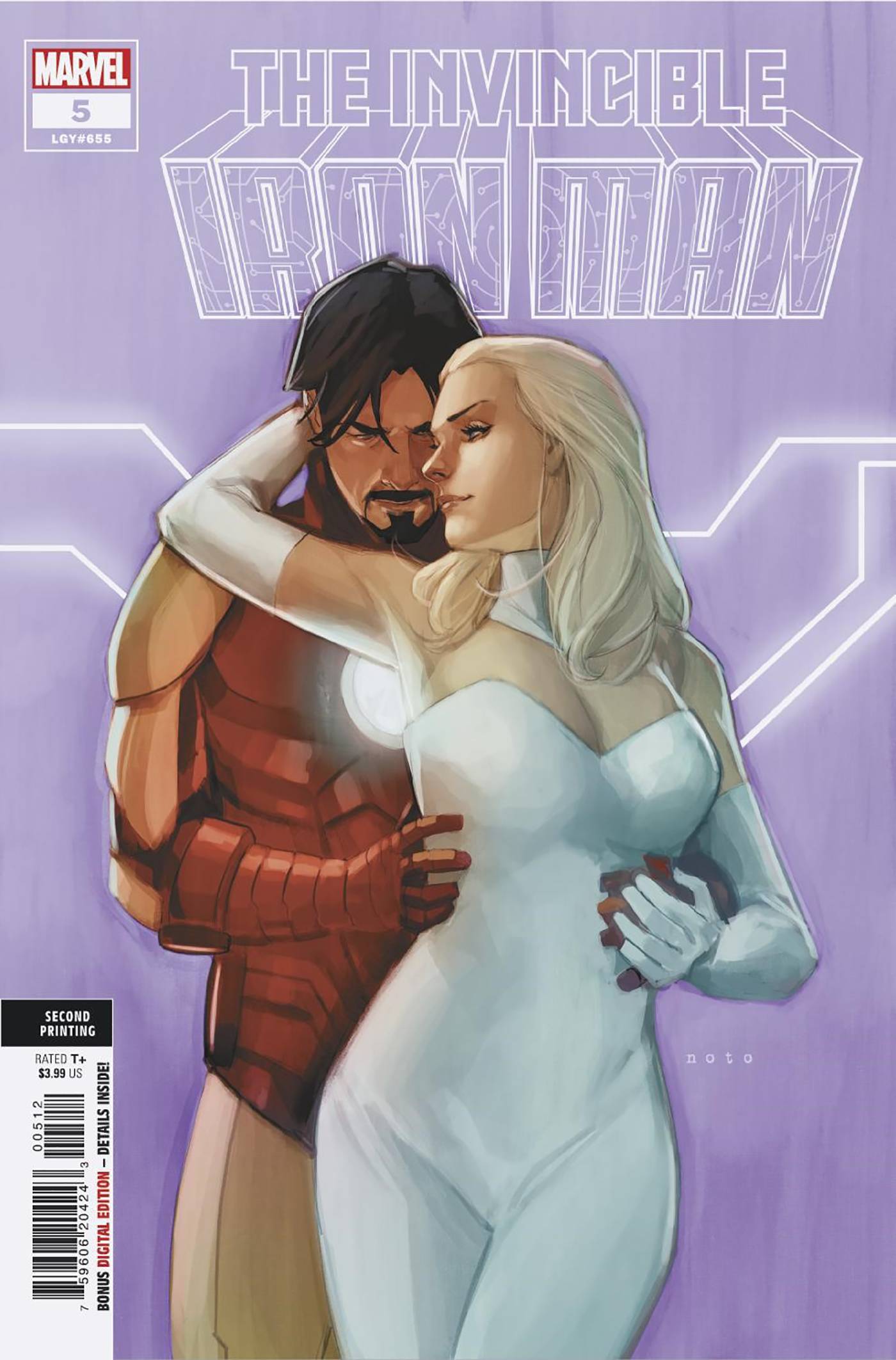 MARVEL PRH COMIC BOOK INVINCIBLE IRON MAN #5 2ND PTG PHIL NOTO VAR