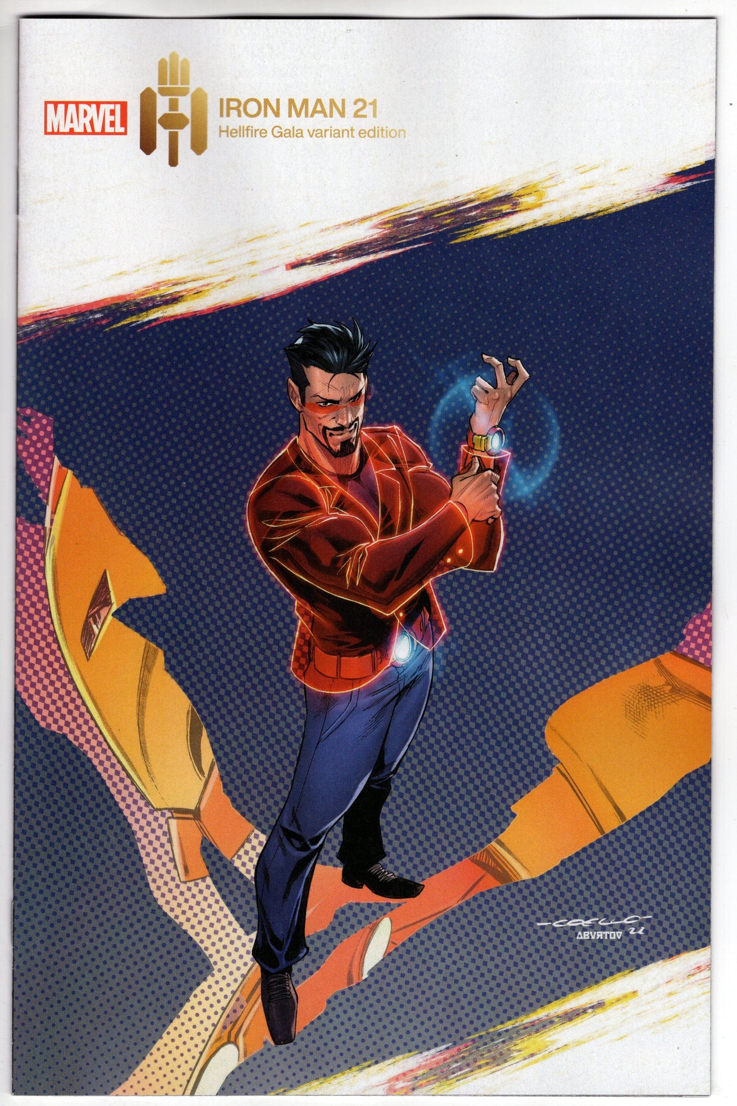 MARVEL PRH COMIC BOOK IRON MAN #21 COELLO HELLFIRE GALA VARIANT