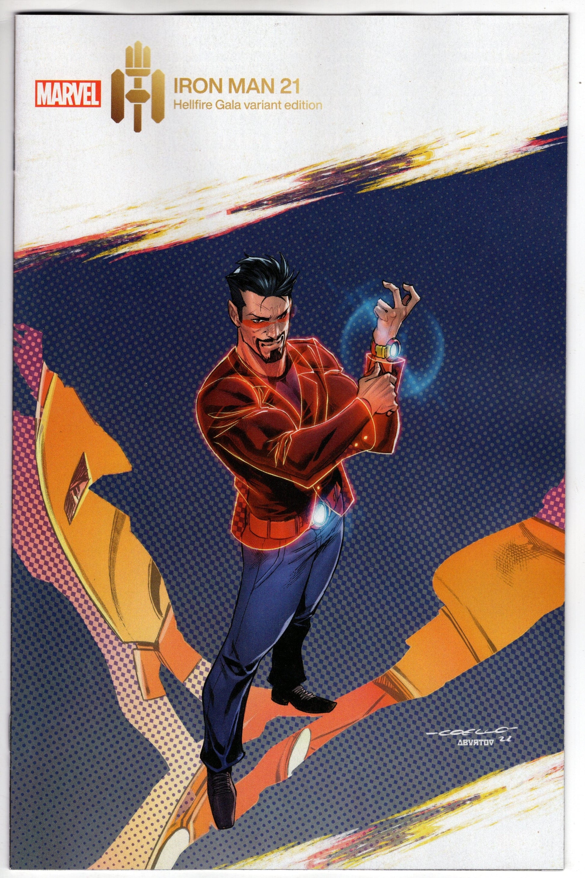 MARVEL PRH COMIC BOOK IRON MAN #21 COELLO HELLFIRE GALA VARIANT