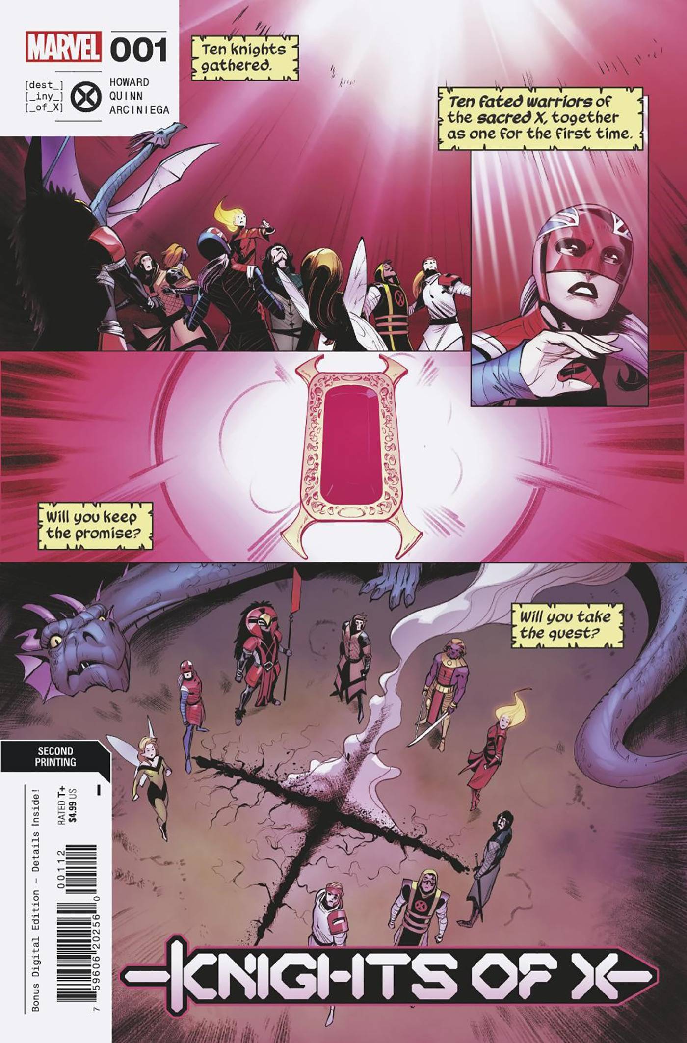 MARVEL PRH COMIC BOOK KNIGHTS OF X #1 2ND PTG QUINN VARIANT