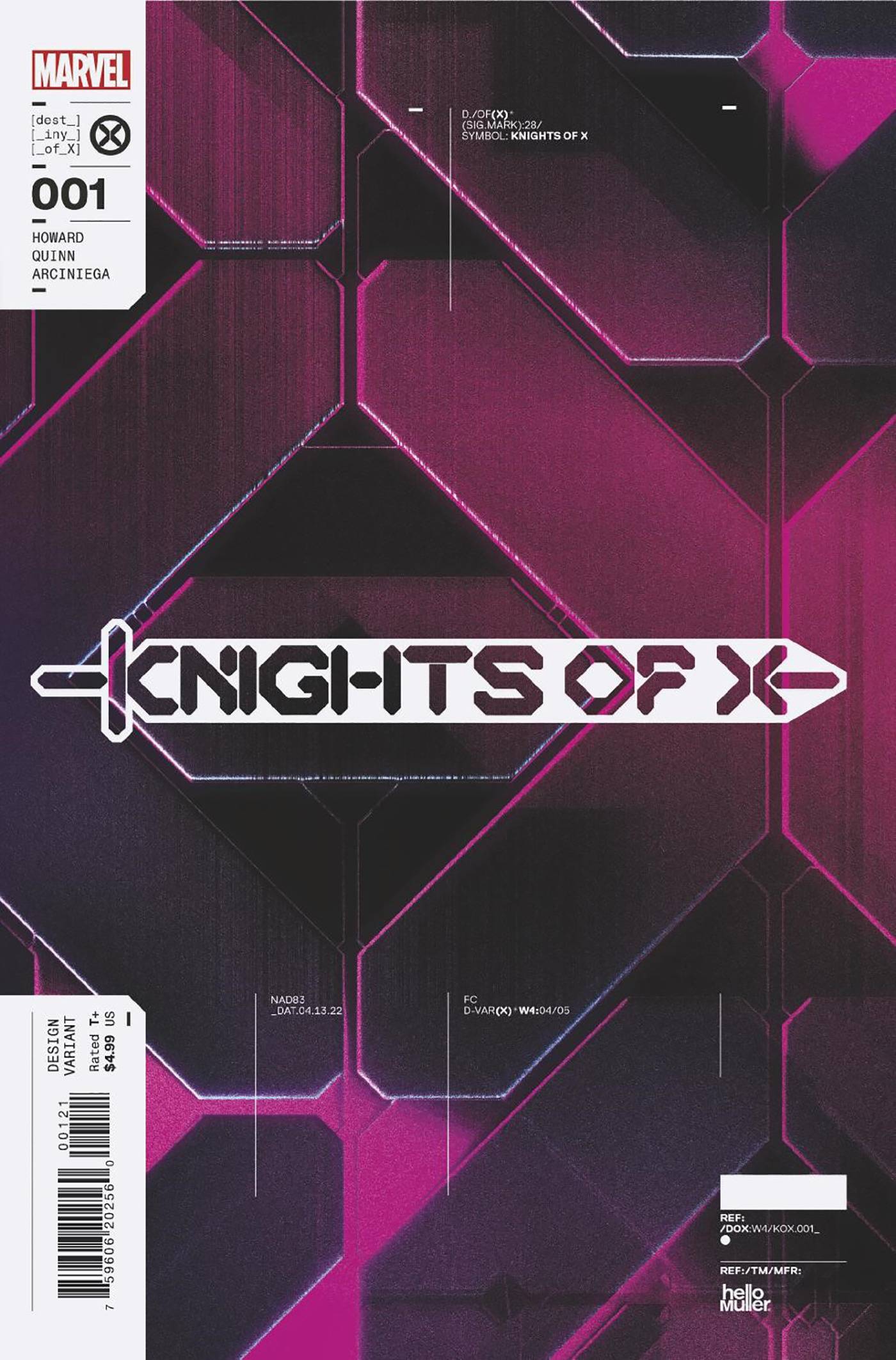MARVEL PRH COMIC BOOK KNIGHTS OF X #1 MULLER DESIGN VAR