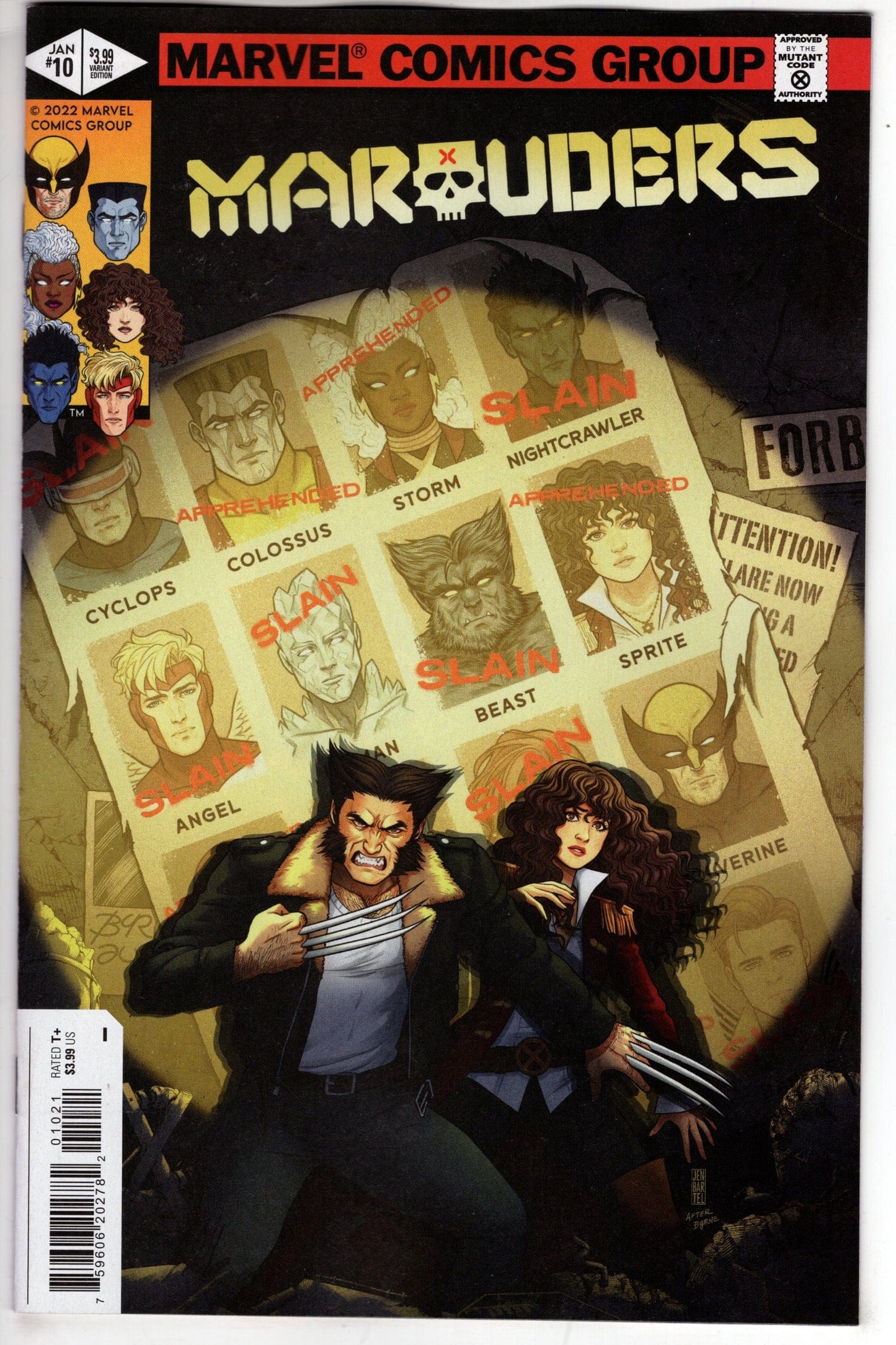 MARVEL PRH COMIC BOOK MARAUDERS #10 BARTEL CLASSIC HOMAGE VARIANT