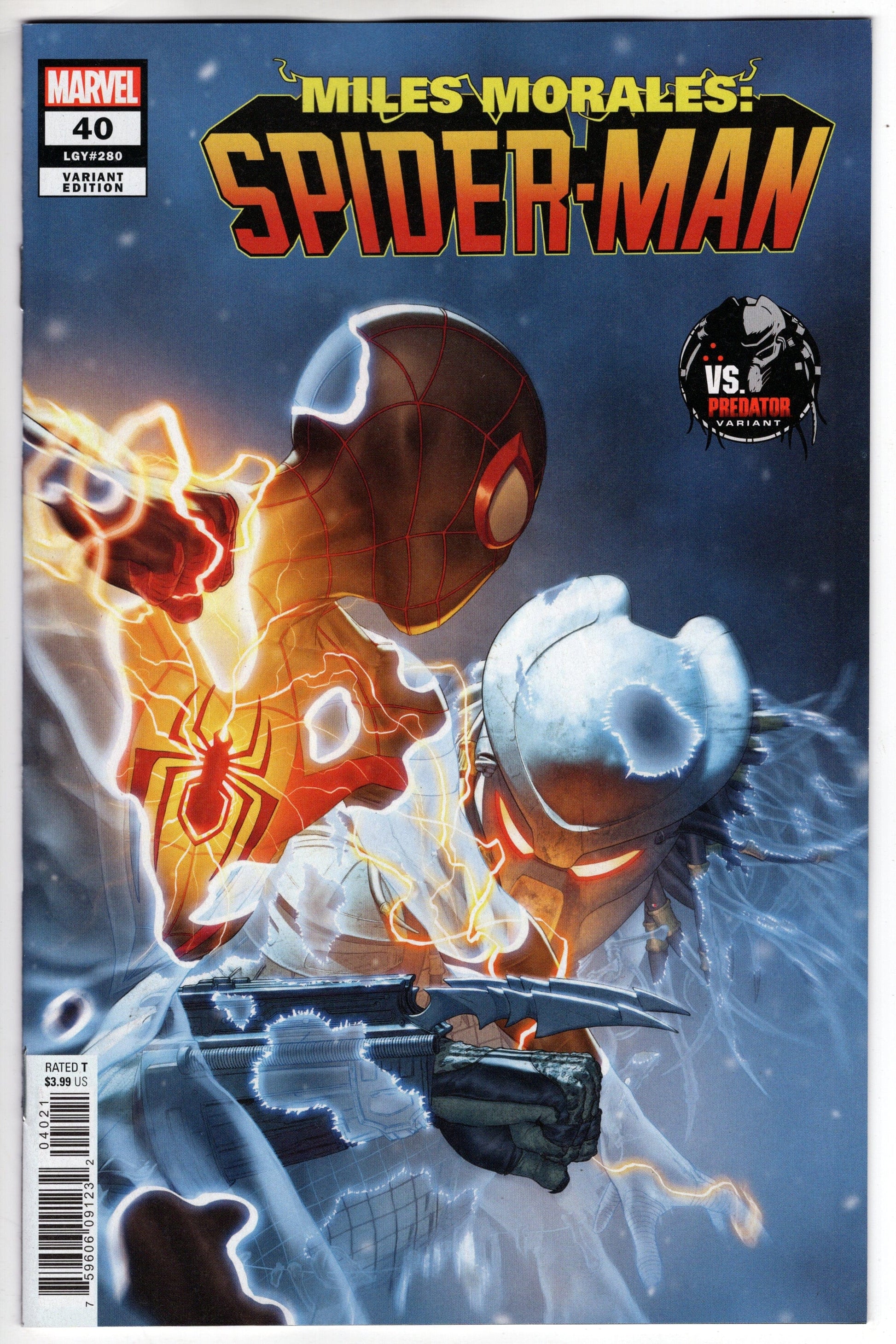 MARVEL PRH COMIC BOOK MILES MORALES SPIDER-MAN #40 DE IULIS PREDATOR VARIANT