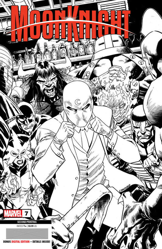 MARVEL PRH COMIC BOOK Moon Knight #7 2ND Printing Smith Variant