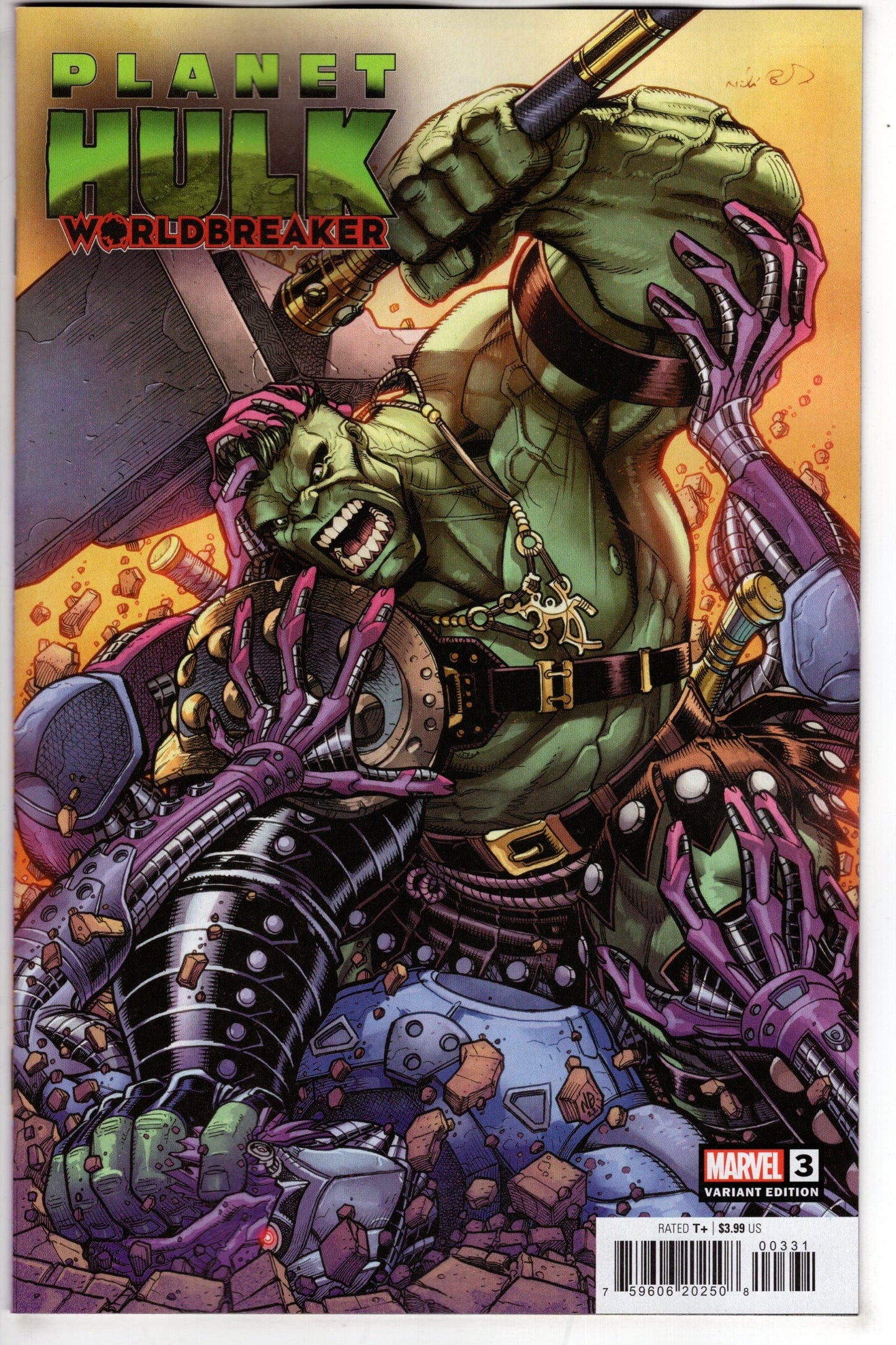 MARVEL PRH COMIC BOOK PLANET HULK WORLDBREAKER #3 (OF 5) BRADSHAW VARIANT