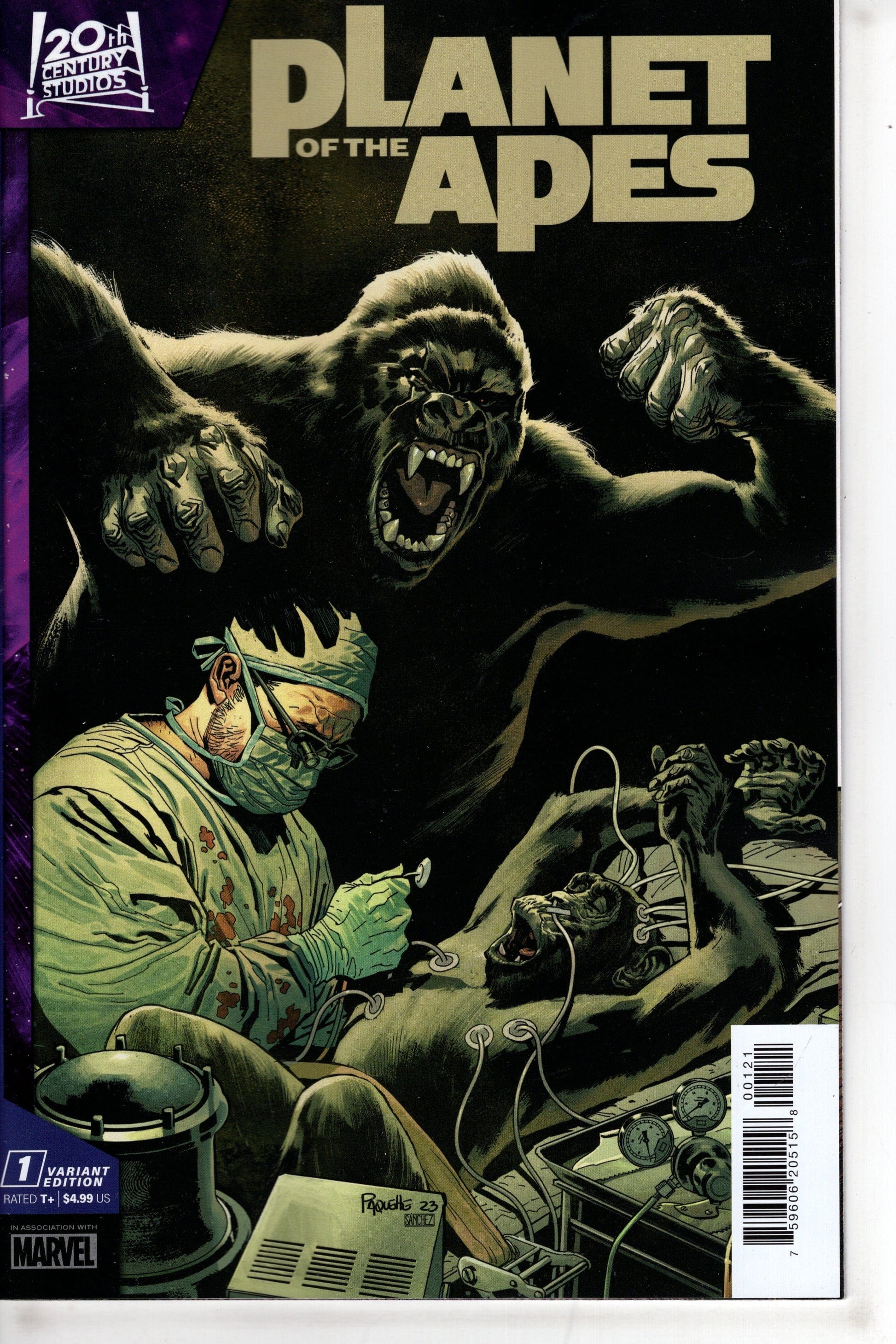 MARVEL PRH COMIC BOOK PLANET OF THE APES #1 PAQUETTE VAR