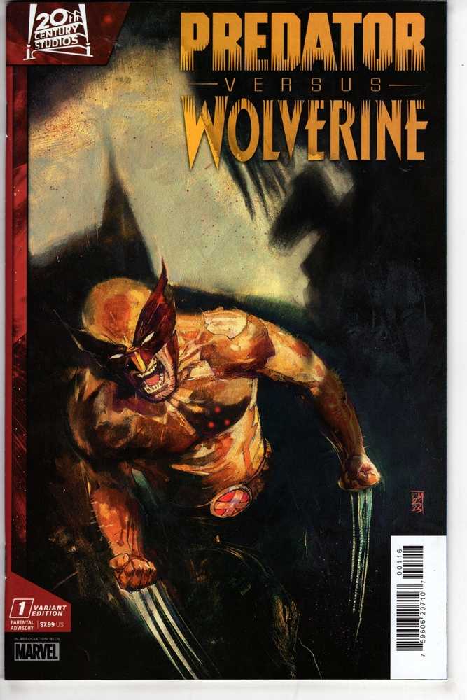 MARVEL PRH COMIC BOOK Predator vs Wolverine #1 25 Copy Variant Edition Alex Maleev Variant
