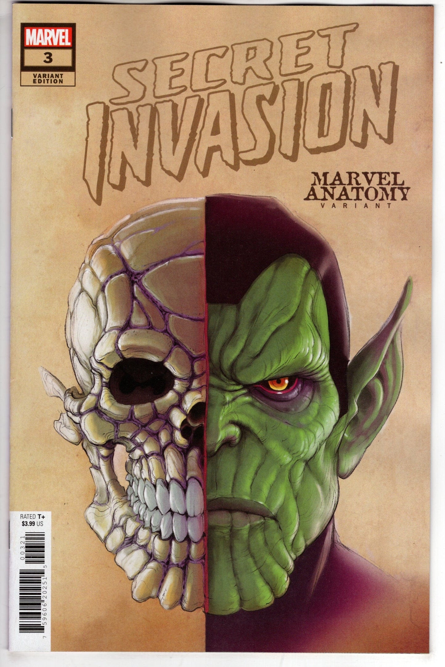 MARVEL PRH COMIC BOOK SECRET INVASION #3 (OF 5) MARVEL ANATOMY LOBE VARIANT