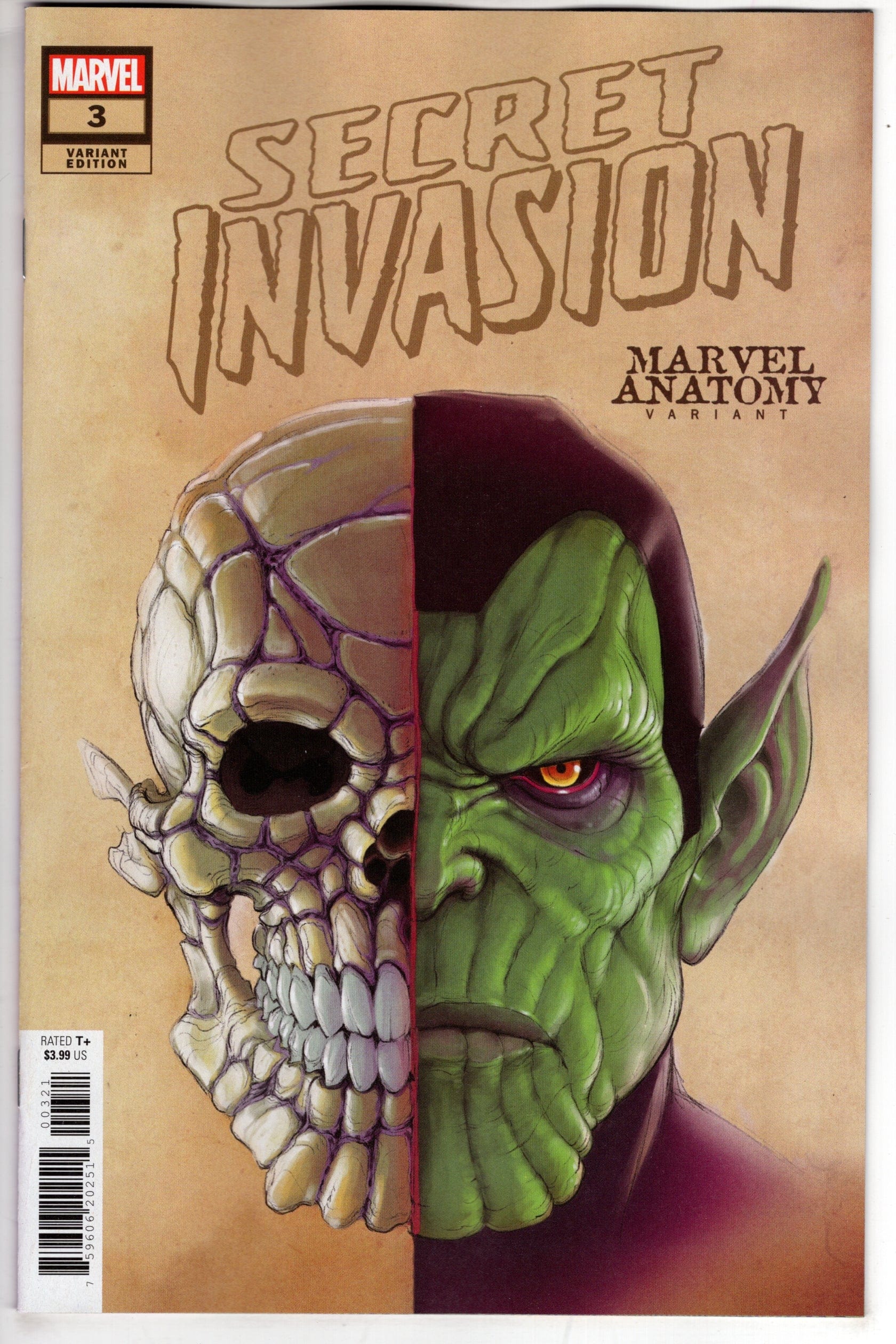 MARVEL PRH COMIC BOOK SECRET INVASION #3 (OF 5) MARVEL ANATOMY LOBE VARIANT