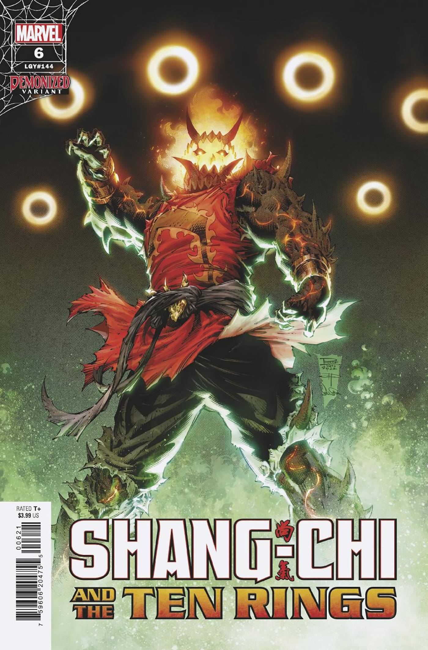 MARVEL PRH COMIC BOOK SHANG-CHI AND TEN RINGS #6 TAN DEMONIZED VAR