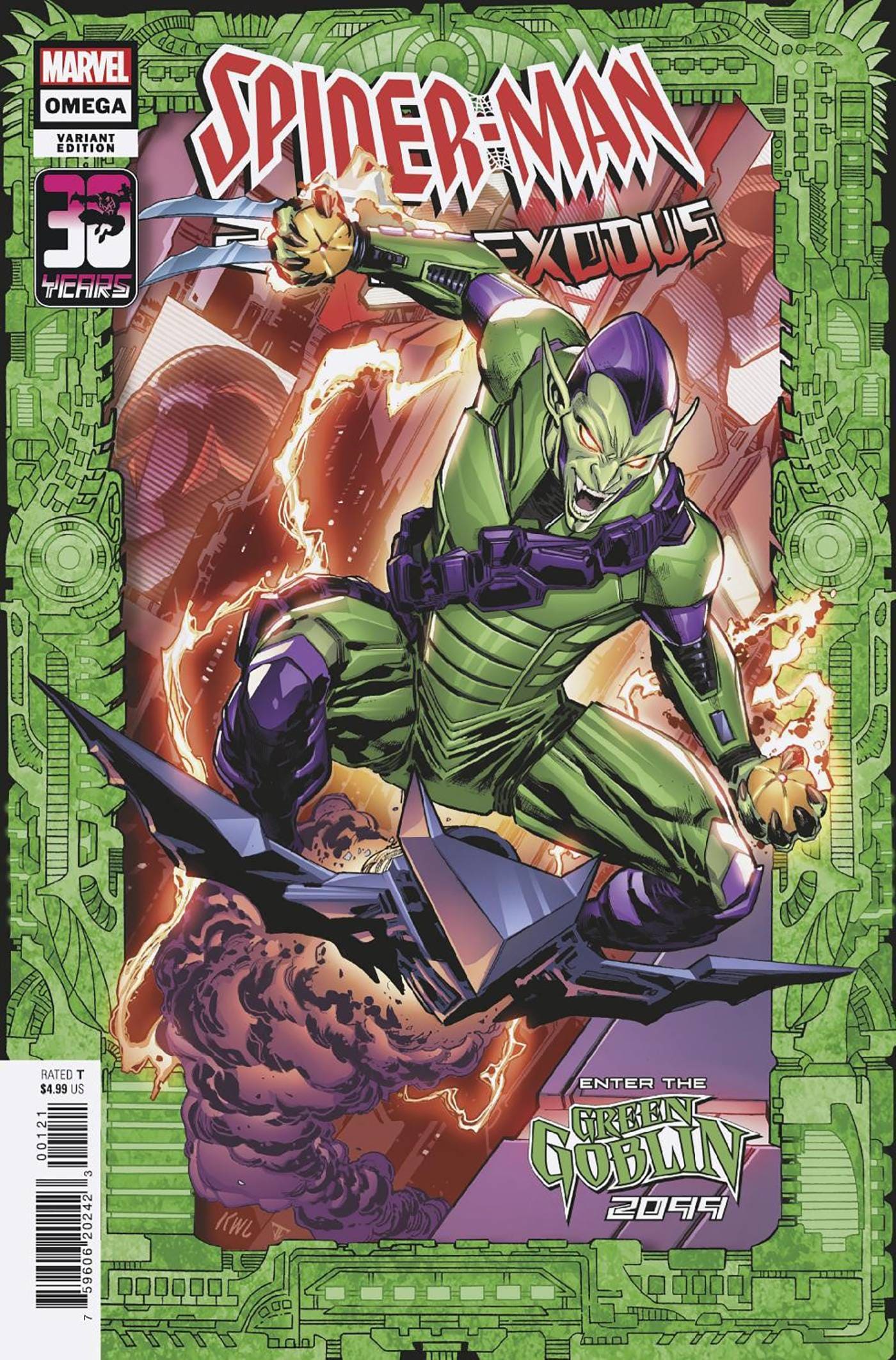 MARVEL PRH COMIC BOOK SPIDER-MAN 2099 EXODUS OMEGA #1 LASHLEY 2099 FRAME VARIANT