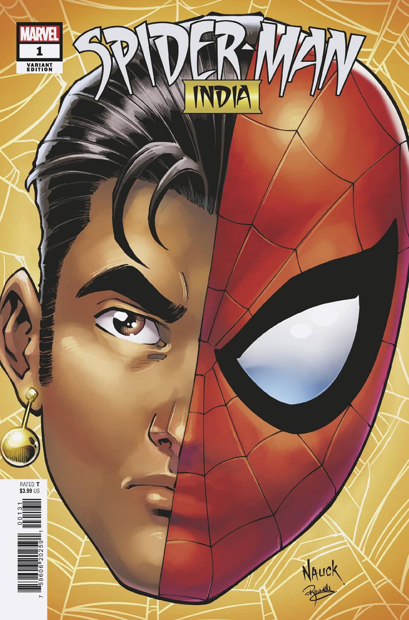 MARVEL PRH COMIC BOOK SPIDER-MAN INDIA #1 (OF 4) TODD NAUCK HEADSHOT VAR