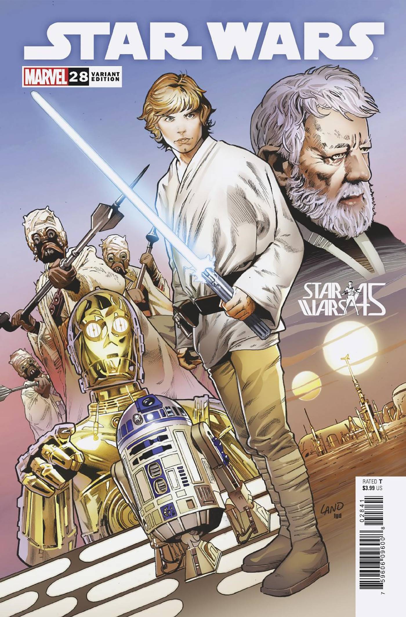 MARVEL PRH COMIC BOOK STAR WARS #28 LAND NEW HOPE 45TH ANNIVERSARY VARIANT