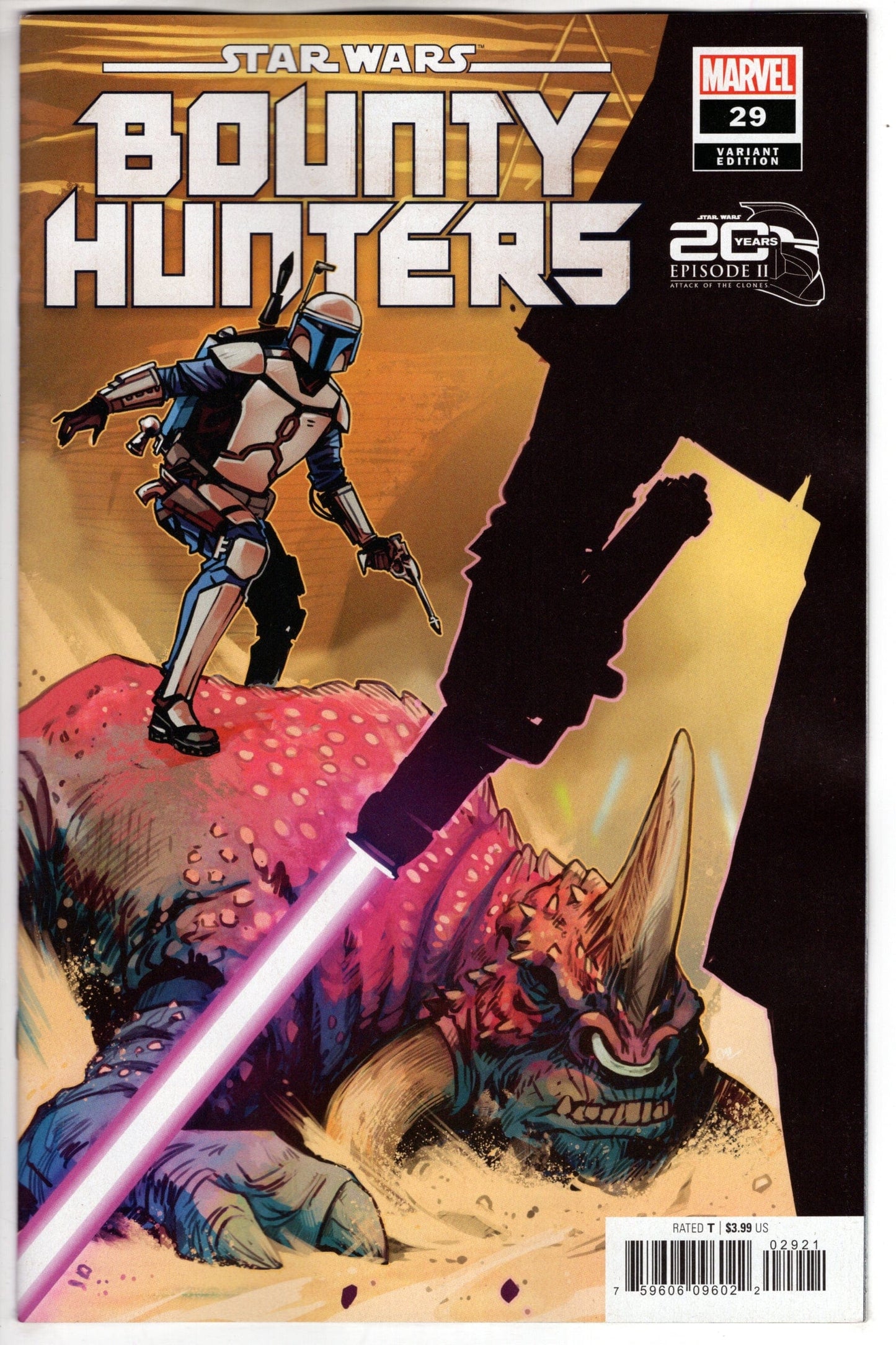 MARVEL PRH COMIC BOOK STAR WARS BOUNTY HUNTERS #29 ATTACK CLONES 20TH ANNIV VARIANT