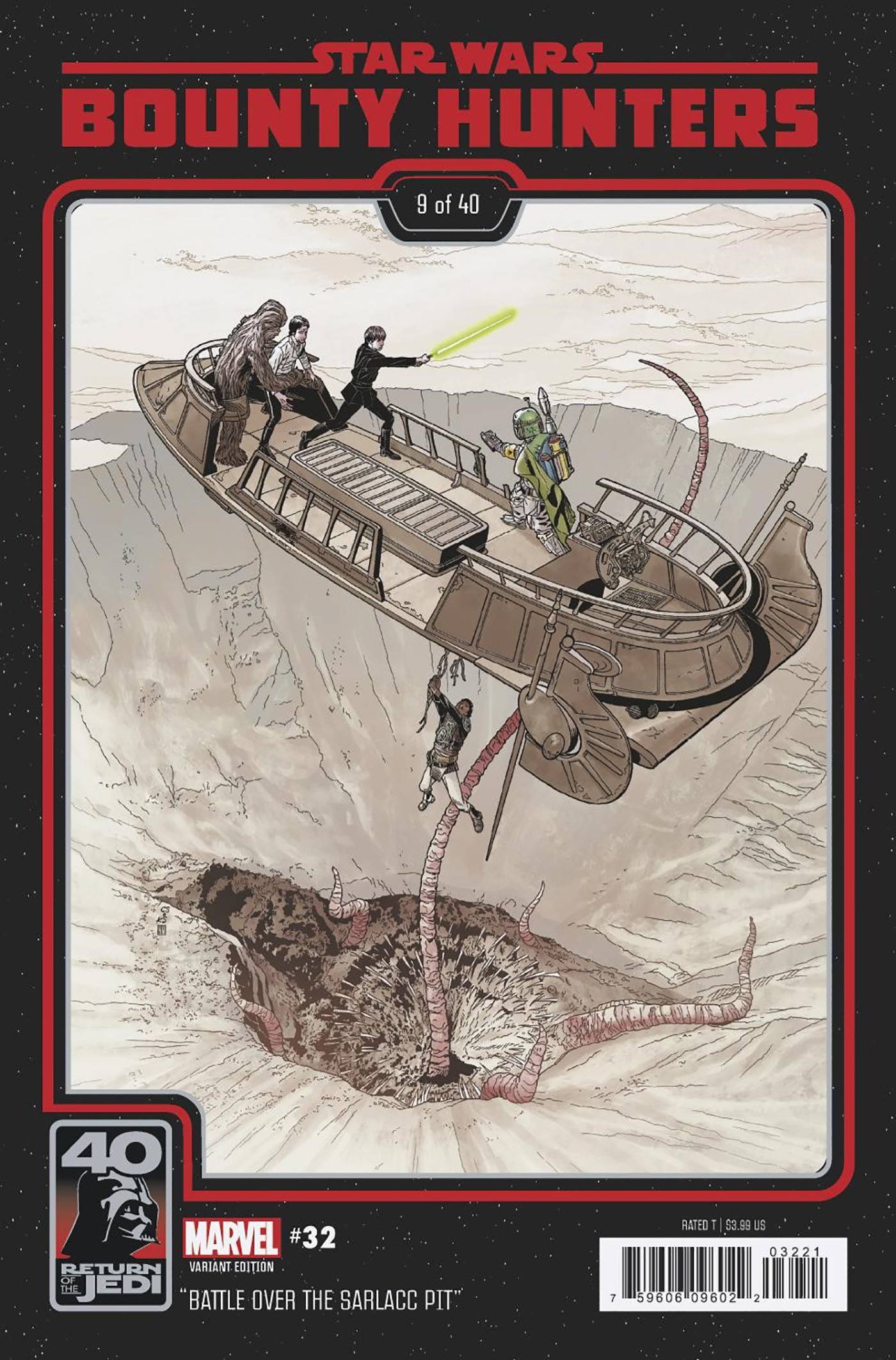 MARVEL PRH COMIC BOOK STAR WARS BOUNTY HUNTERS #32 RETURN OF THE JEDI 40TH ANN VAR