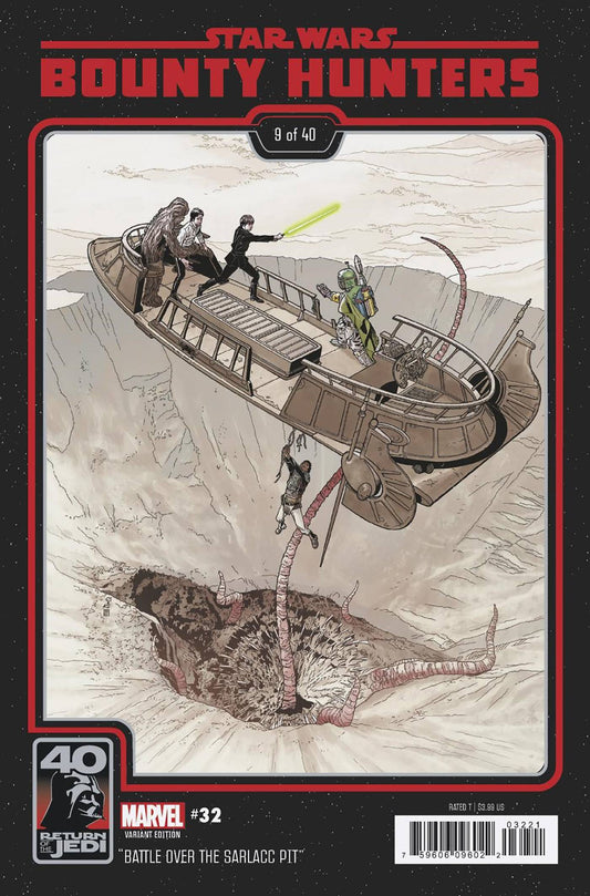 MARVEL PRH COMIC BOOK STAR WARS BOUNTY HUNTERS #32 RETURN OF THE JEDI 40TH ANN VAR
