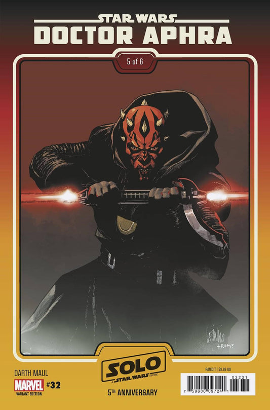 MARVEL PRH COMIC BOOK STAR WARS DOCTOR APHRA #32 YU DARTH MAUL SOLO 5TH ANN MOVIE