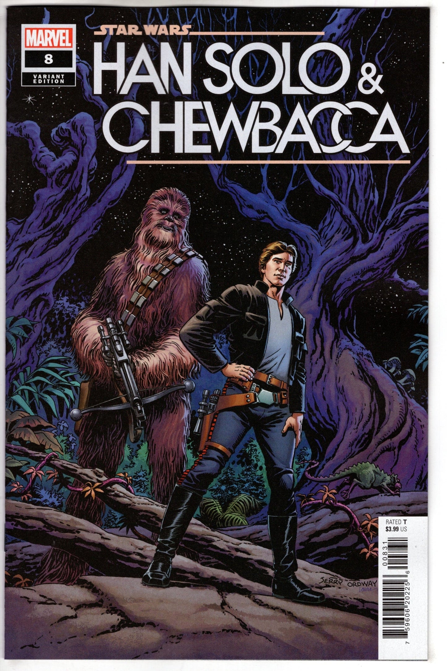 MARVEL PRH COMIC BOOK STAR WARS HAN SOLO CHEWBACCA #8 ORDWAY VAR