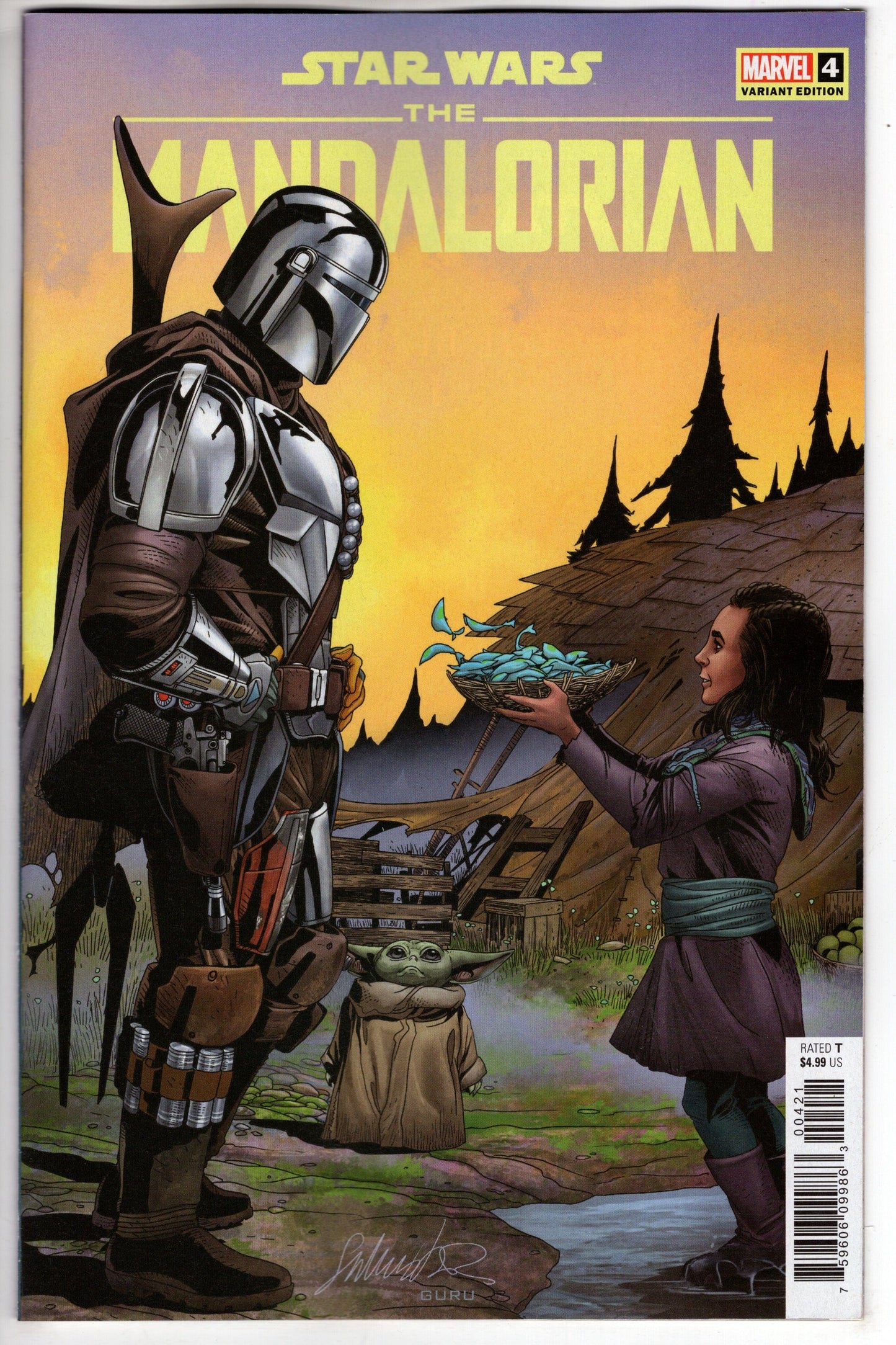 MARVEL PRH COMIC BOOK STAR WARS MANDALORIAN #4 LARROCA VARIANT
