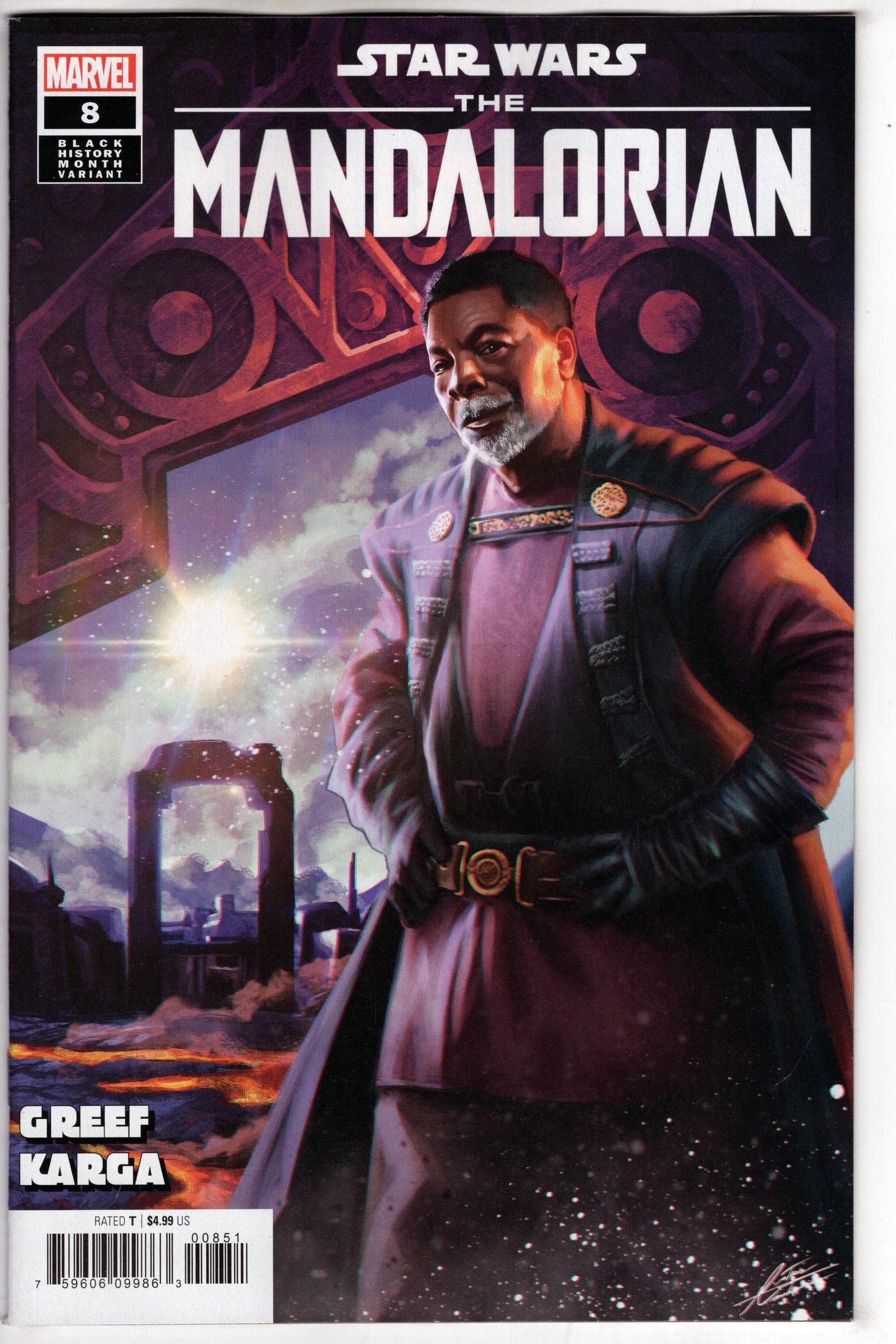 MARVEL PRH COMIC BOOK STAR WARS MANDALORIAN #8 MANHANINI BLACK HISTORY MONTH VAR