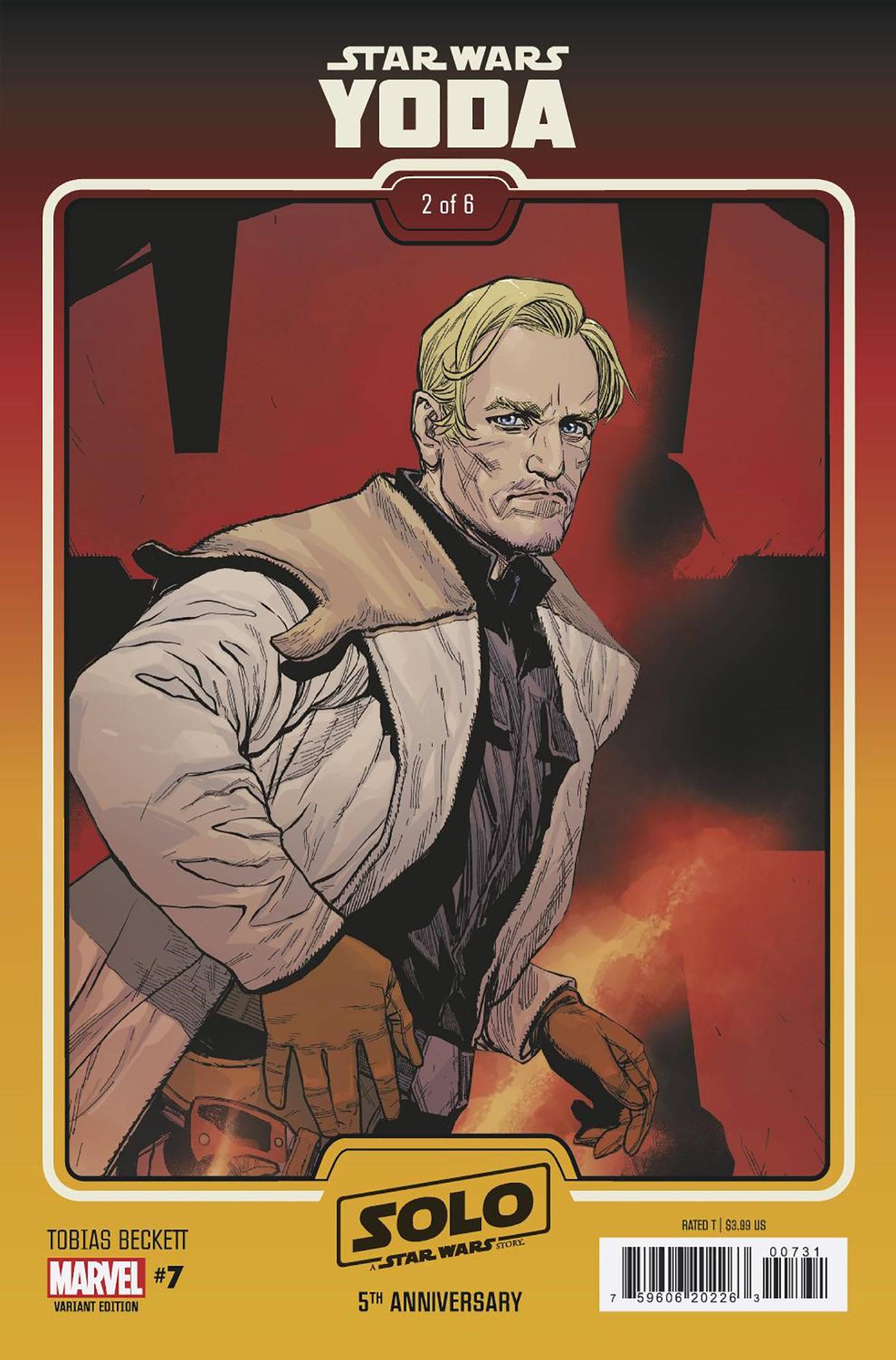 MARVEL PRH COMIC BOOK STAR WARS YODA #7 YU TOBIAS BECKETT SOLO 5TH ANNIV MOVIE VAR