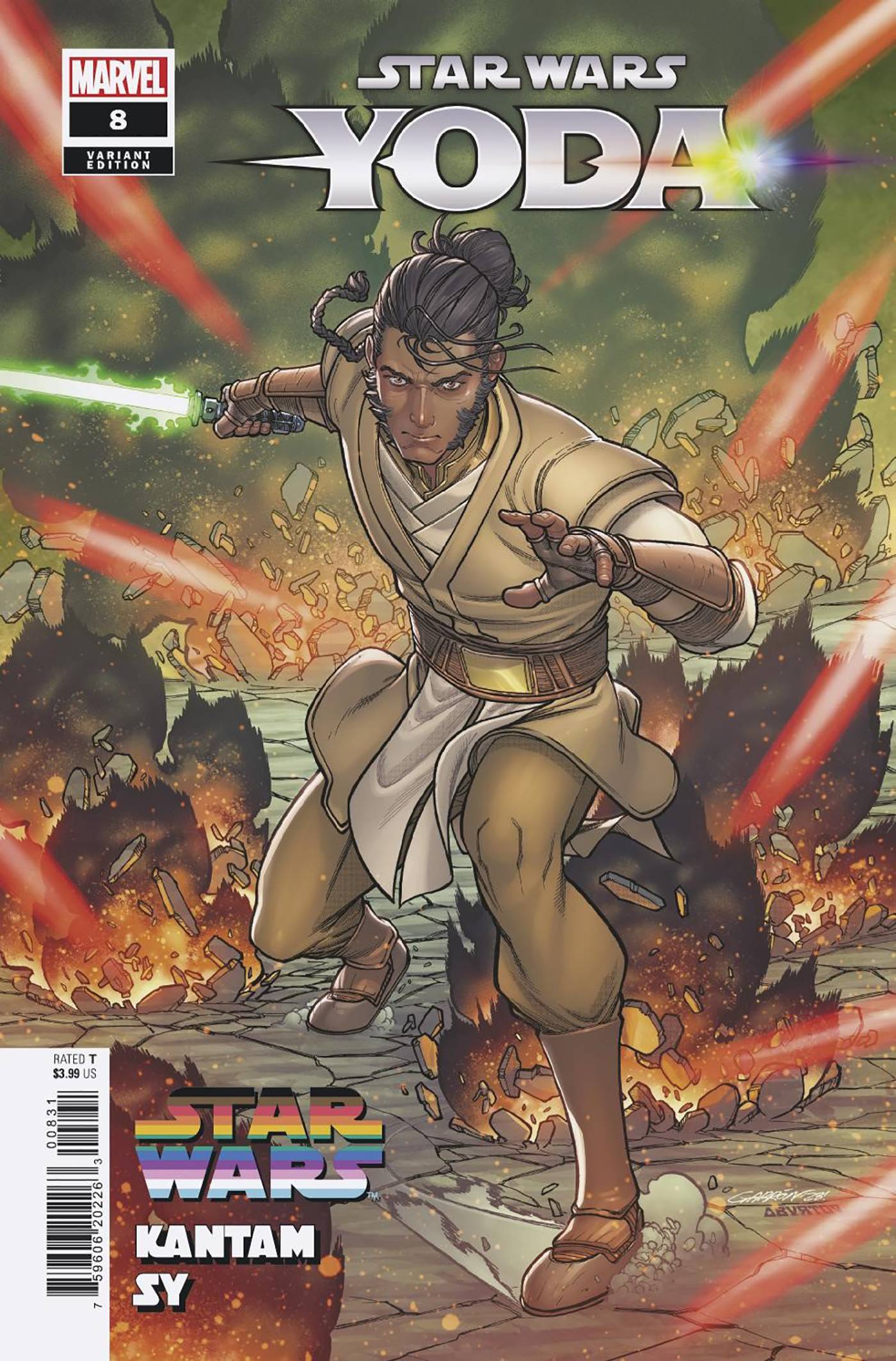MARVEL PRH COMIC BOOK STAR WARS YODA #8 JAVIER GARRON STAR WARS PRIDE VAR