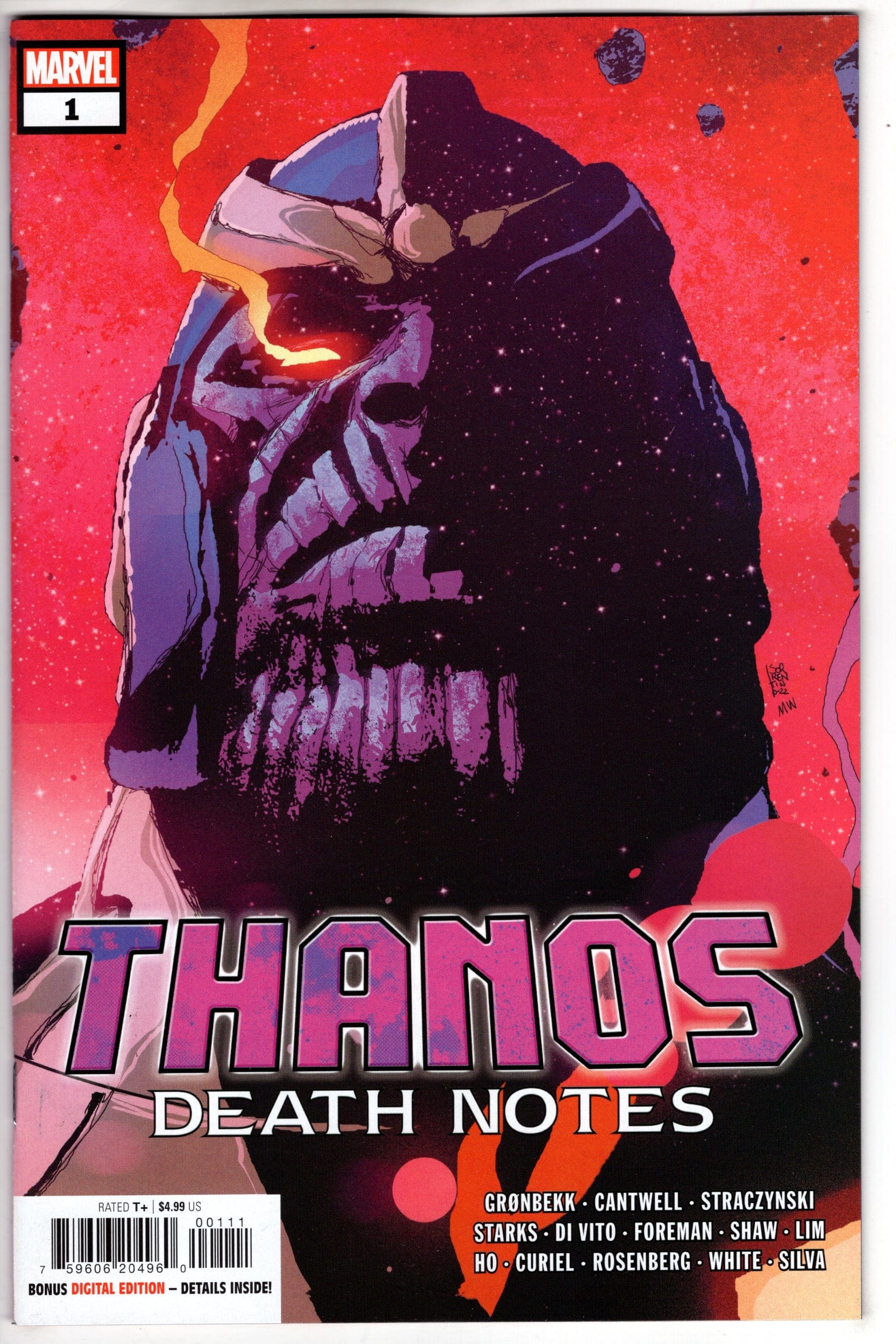 MARVEL PRH COMIC BOOK THANOS DEATH NOTES #1