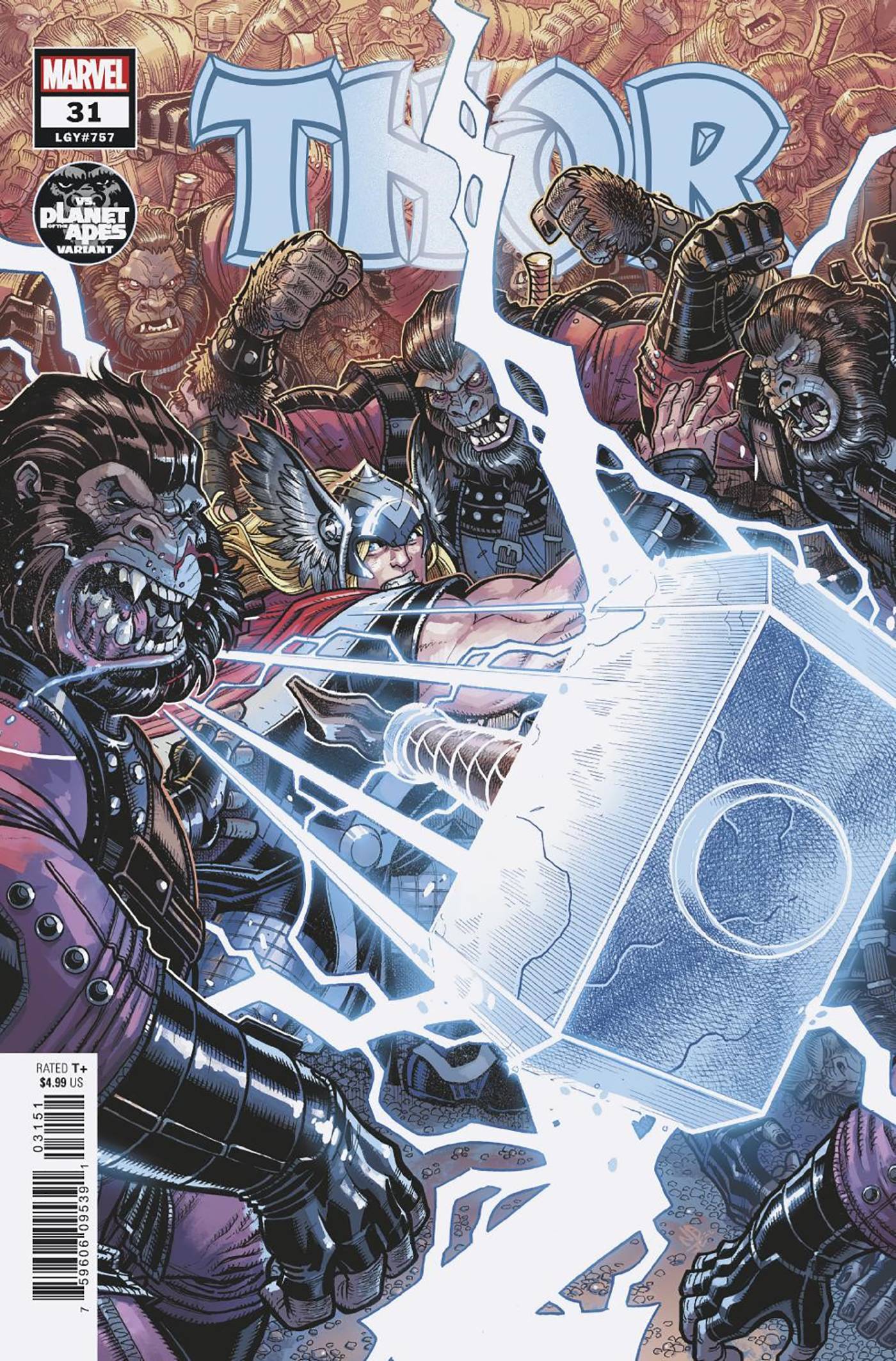MARVEL PRH COMIC BOOK THOR #31 BRADSHAW PLANET OF APES VAR