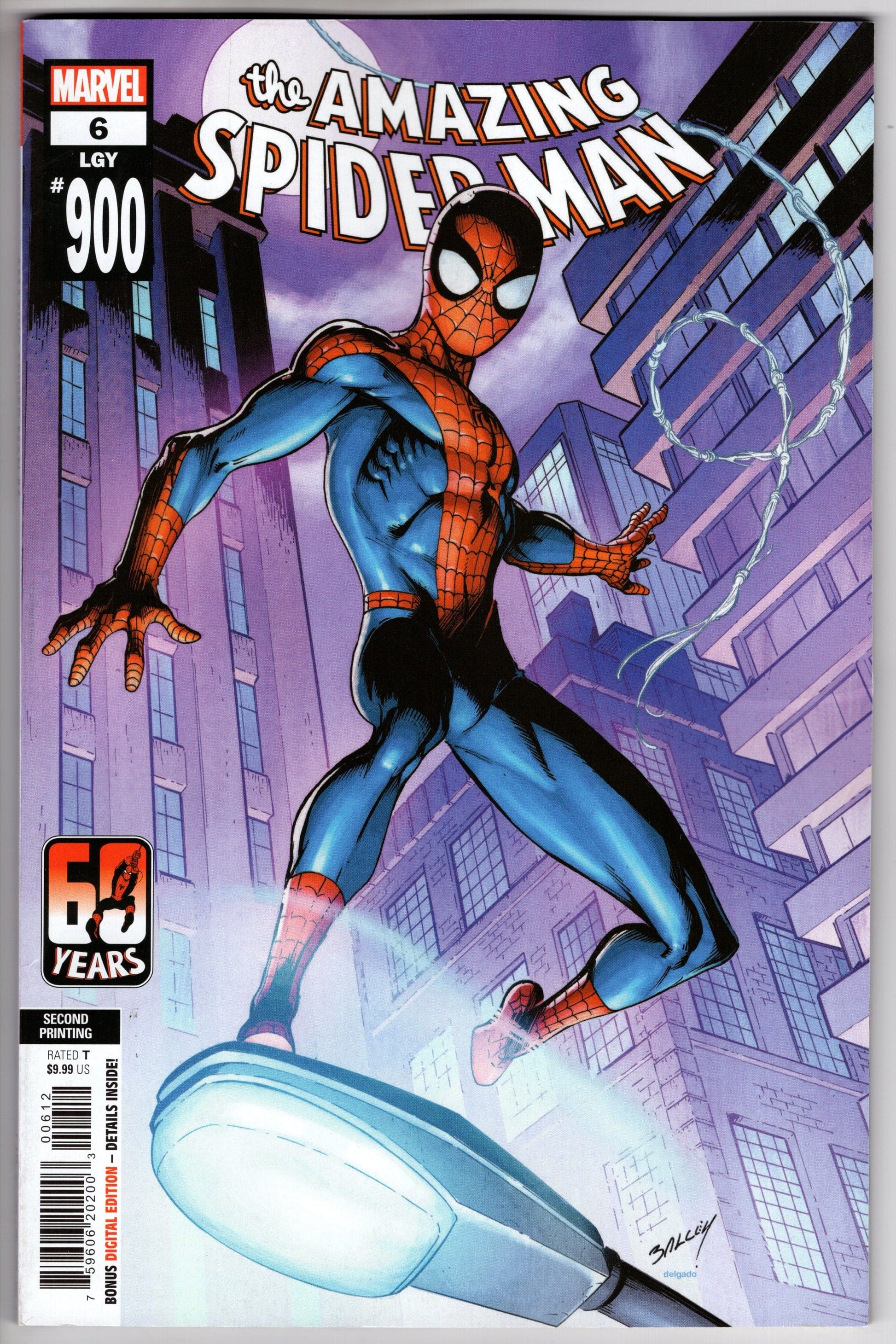 MARVEL PRH COMIC BOOK VF/NM AMAZING SPIDER-MAN #6 2ND PTG BAGLEY VARIANT