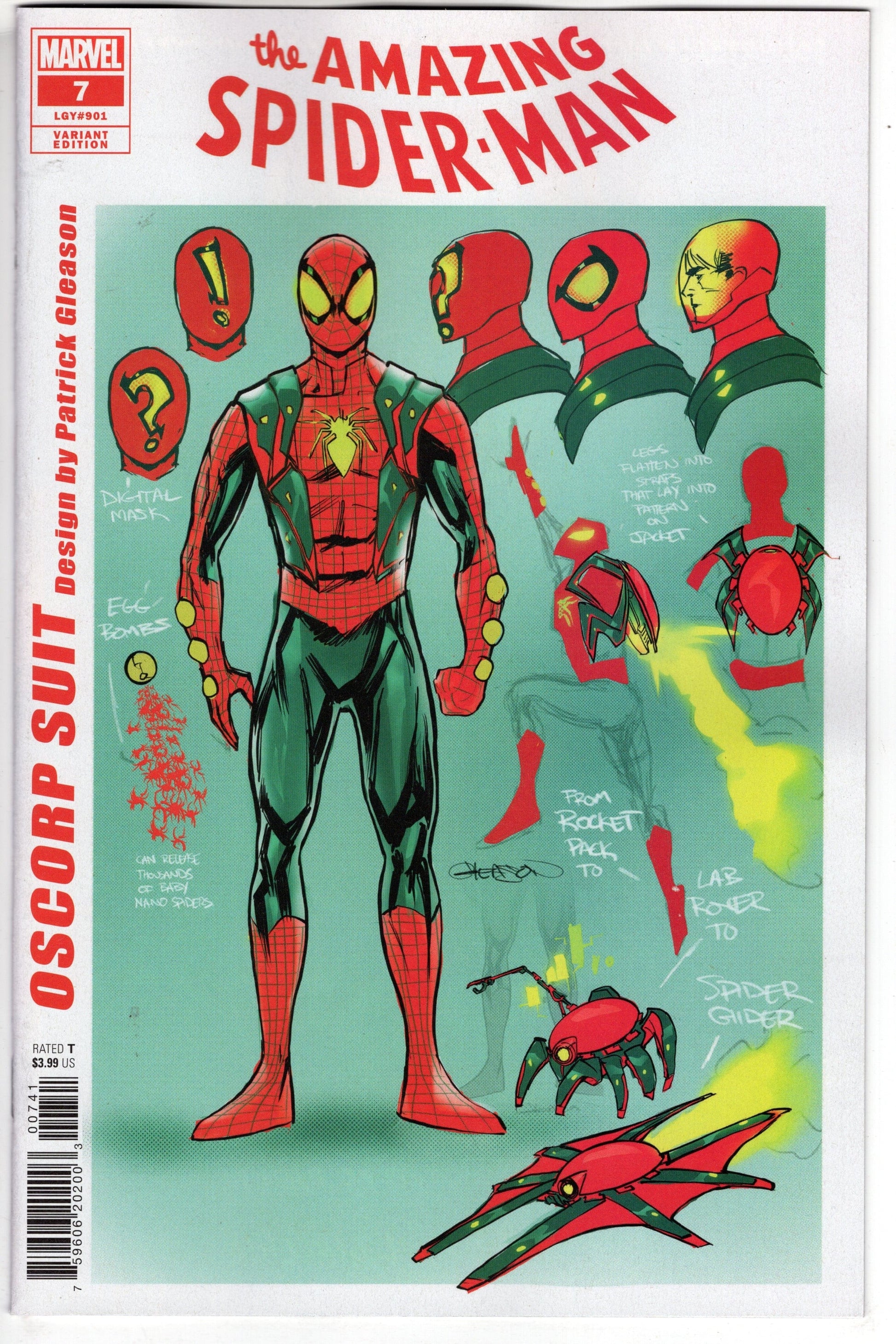 MARVEL PRH COMIC BOOK VF/NM AMAZING SPIDER-MAN #7 10 COPY INCV GLEASON DESIGN VARIANT