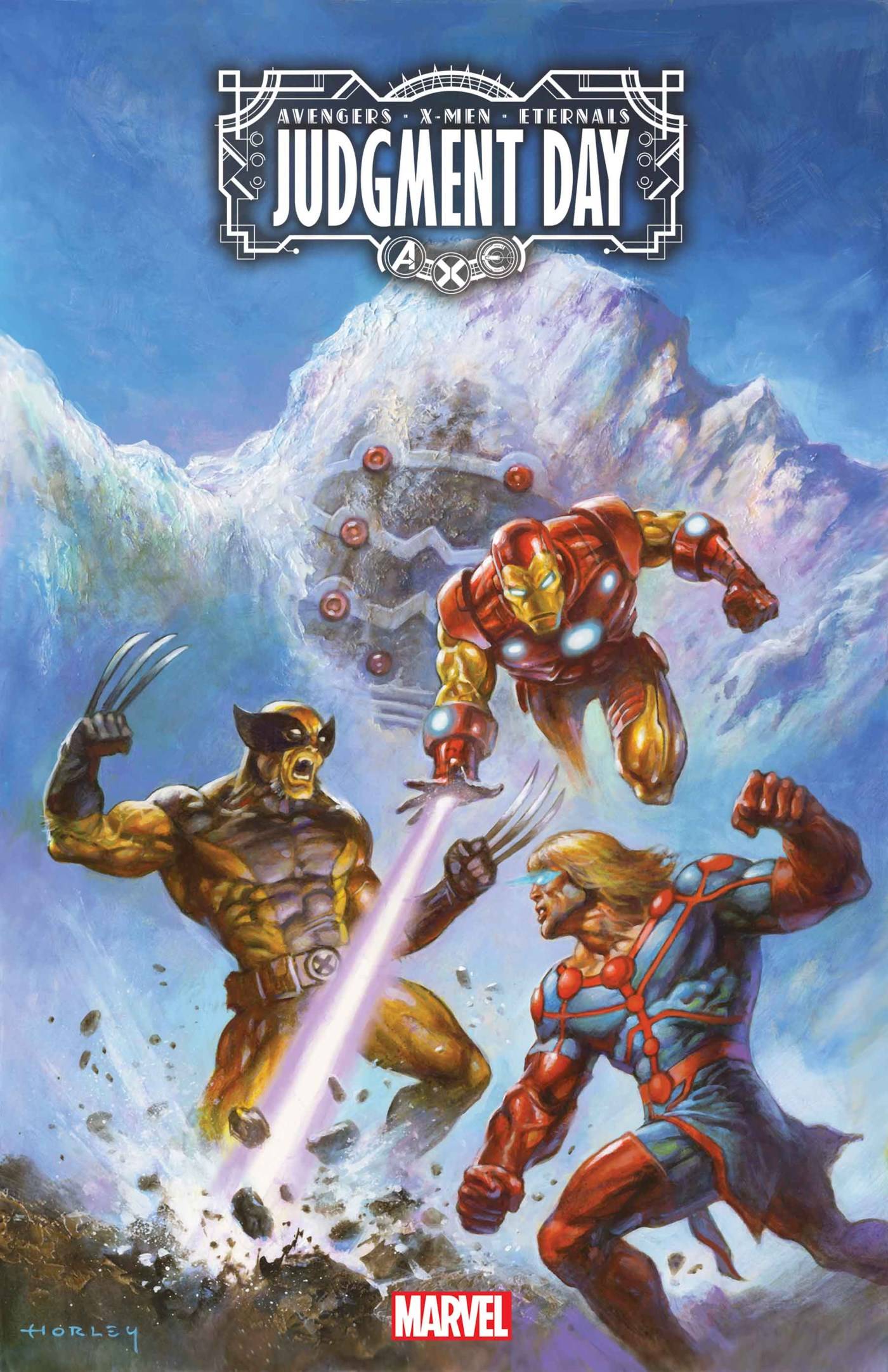 MARVEL PRH COMIC BOOK VF/NM AXE JUDGMENT DAY #3 (OF 6) 50 COPY INCV HORLEY VAR