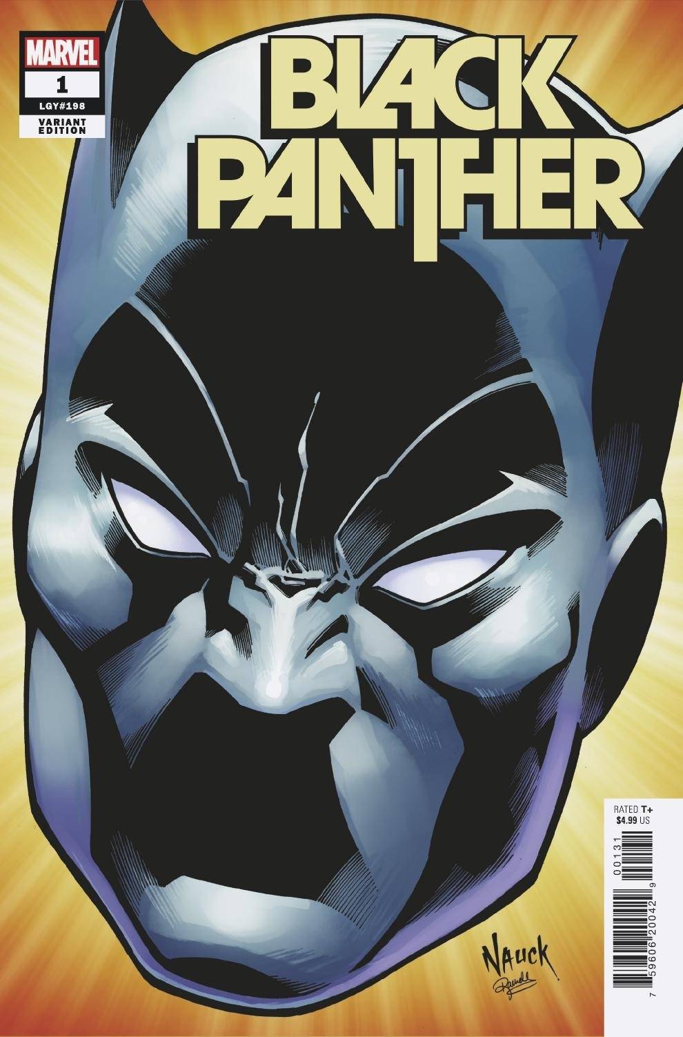 MARVEL PRH COMIC BOOK VF/NM BLACK PANTHER #1 NAUCK HEADSHOT VAR