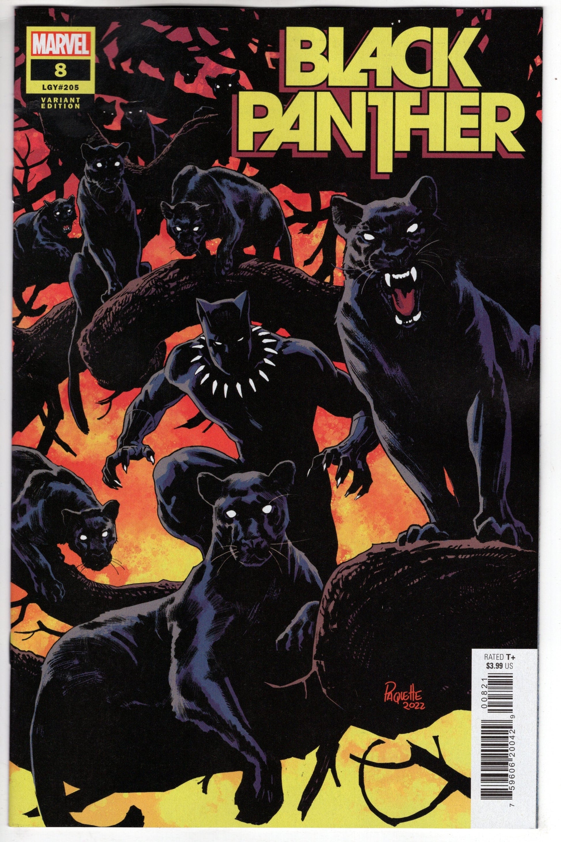 MARVEL PRH COMIC BOOK VF/NM BLACK PANTHER #8 PAQUETTE VARIANT
