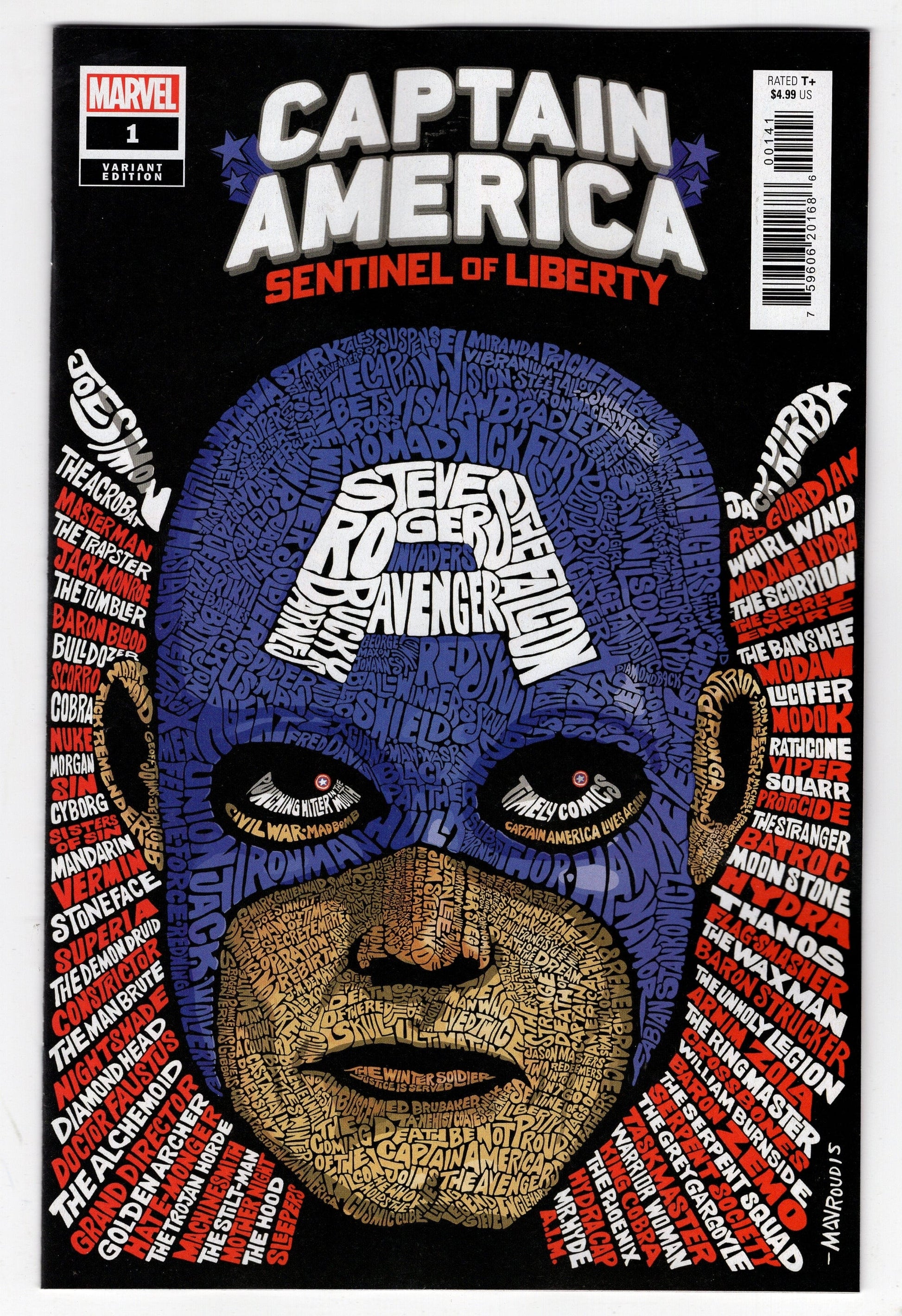 MARVEL PRH COMIC BOOK VF/NM CAPTAIN AMERICA SENTINEL OF LIBERTY #1 MAVROUDIS VARIANT