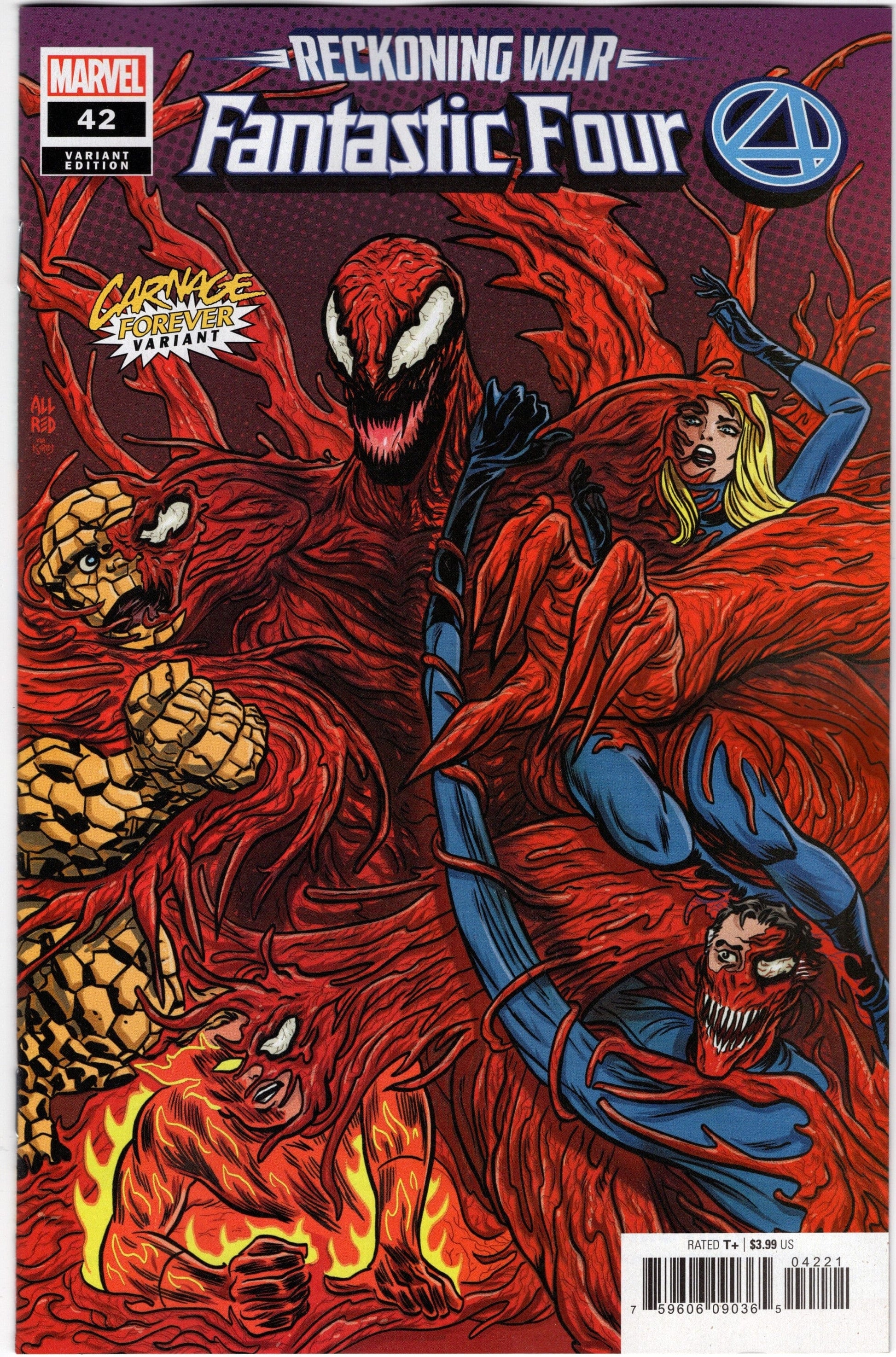 MARVEL PRH COMIC BOOK VF/NM FANTASTIC FOUR #42 ALLRED CARNAGE FOREVER VARIANT
