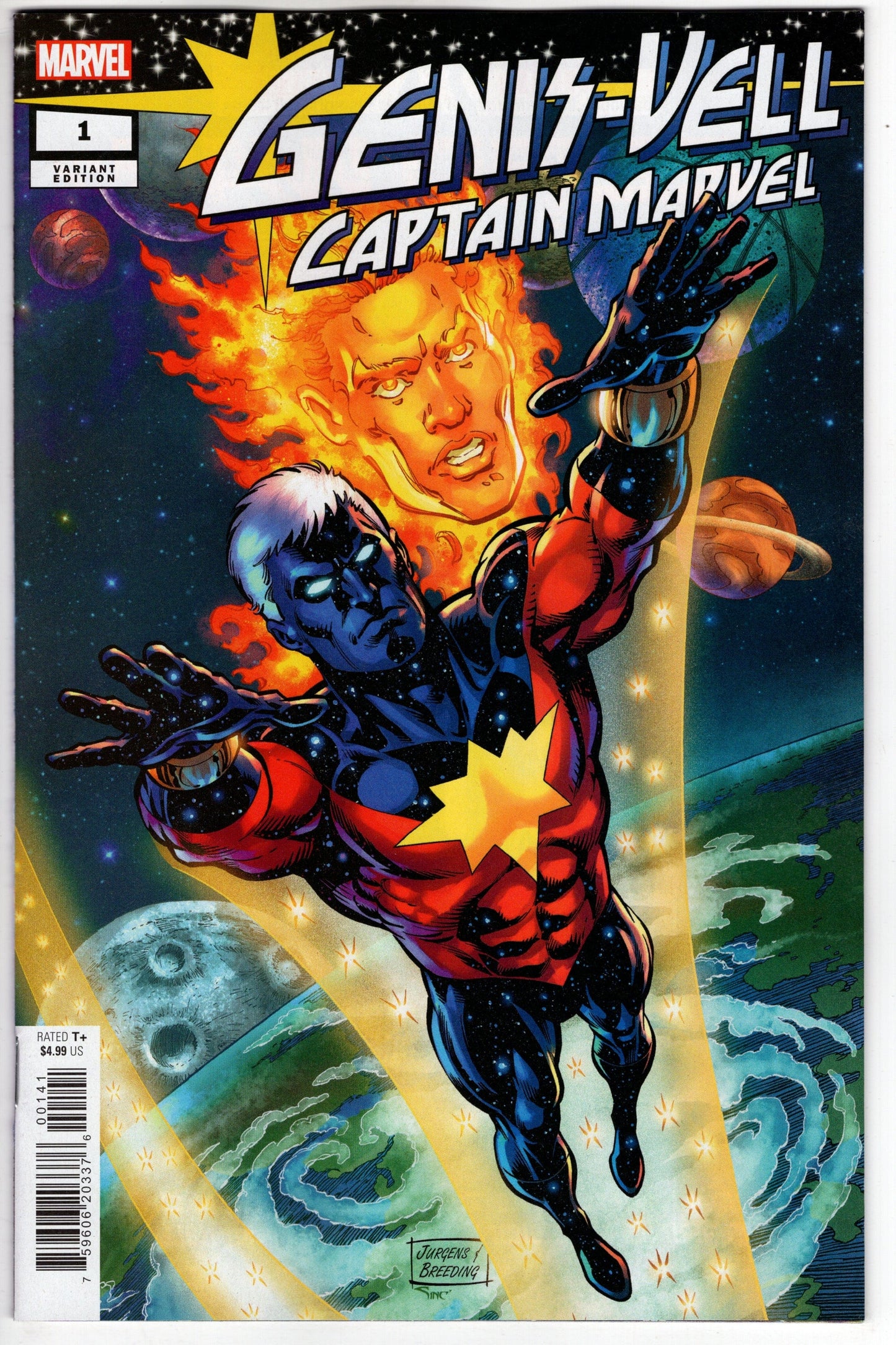 MARVEL PRH COMIC BOOK VF/NM GENIS-VELL CAPTAIN MARVEL #1 (OF 5) JURGENS VARIANT
