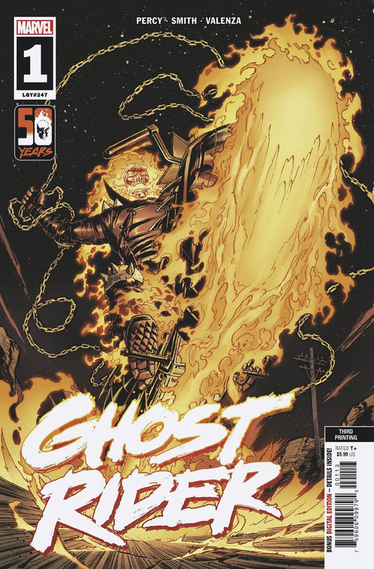 MARVEL PRH COMIC BOOK VF/NM GHOST RIDER #1 3RD PTG CORY SMITH VARIANT