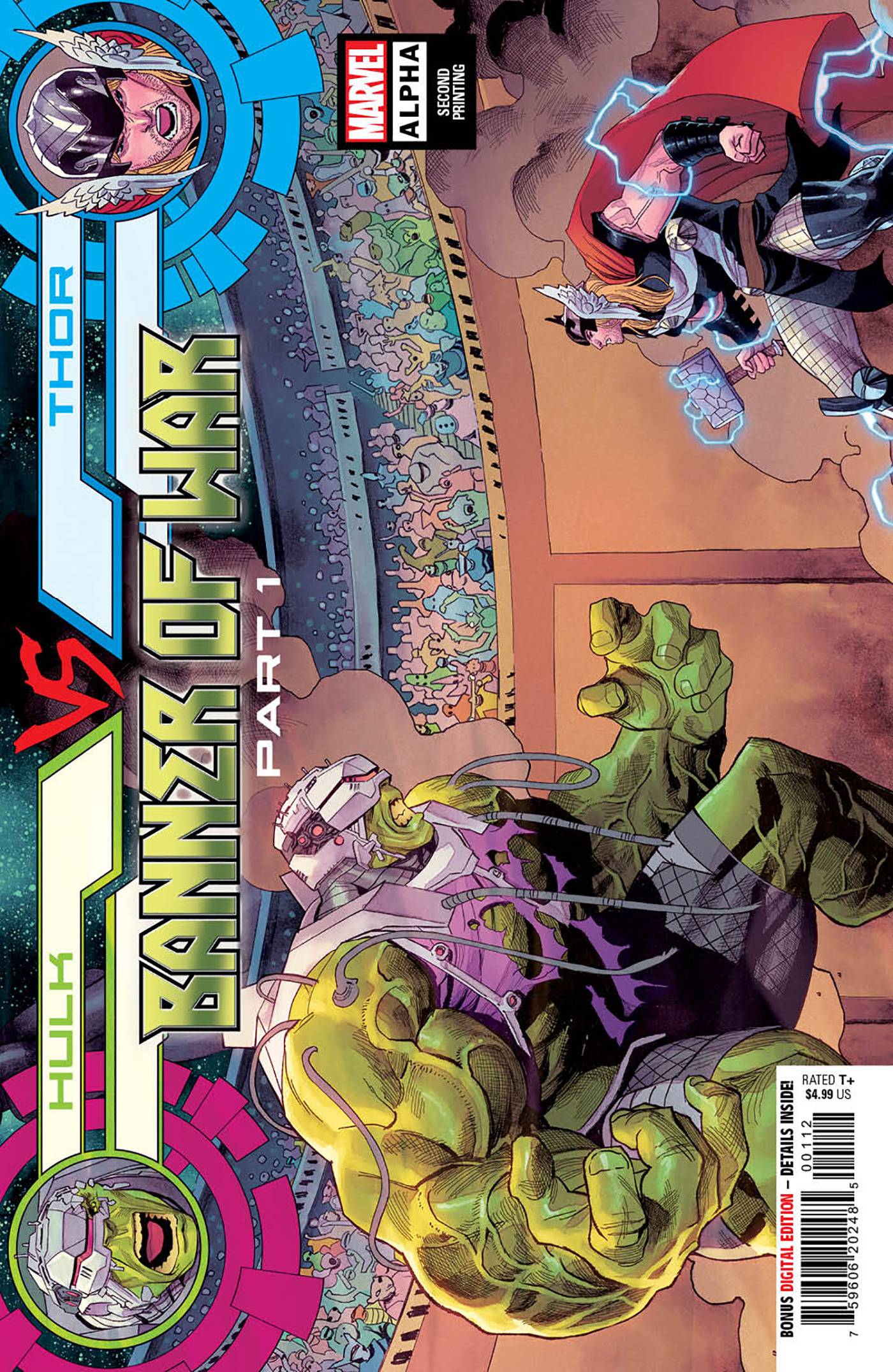 MARVEL PRH COMIC BOOK VF/NM HULK VS THOR BANNER WAR ALPHA #1 2ND PTG COCCOLO VARIANT