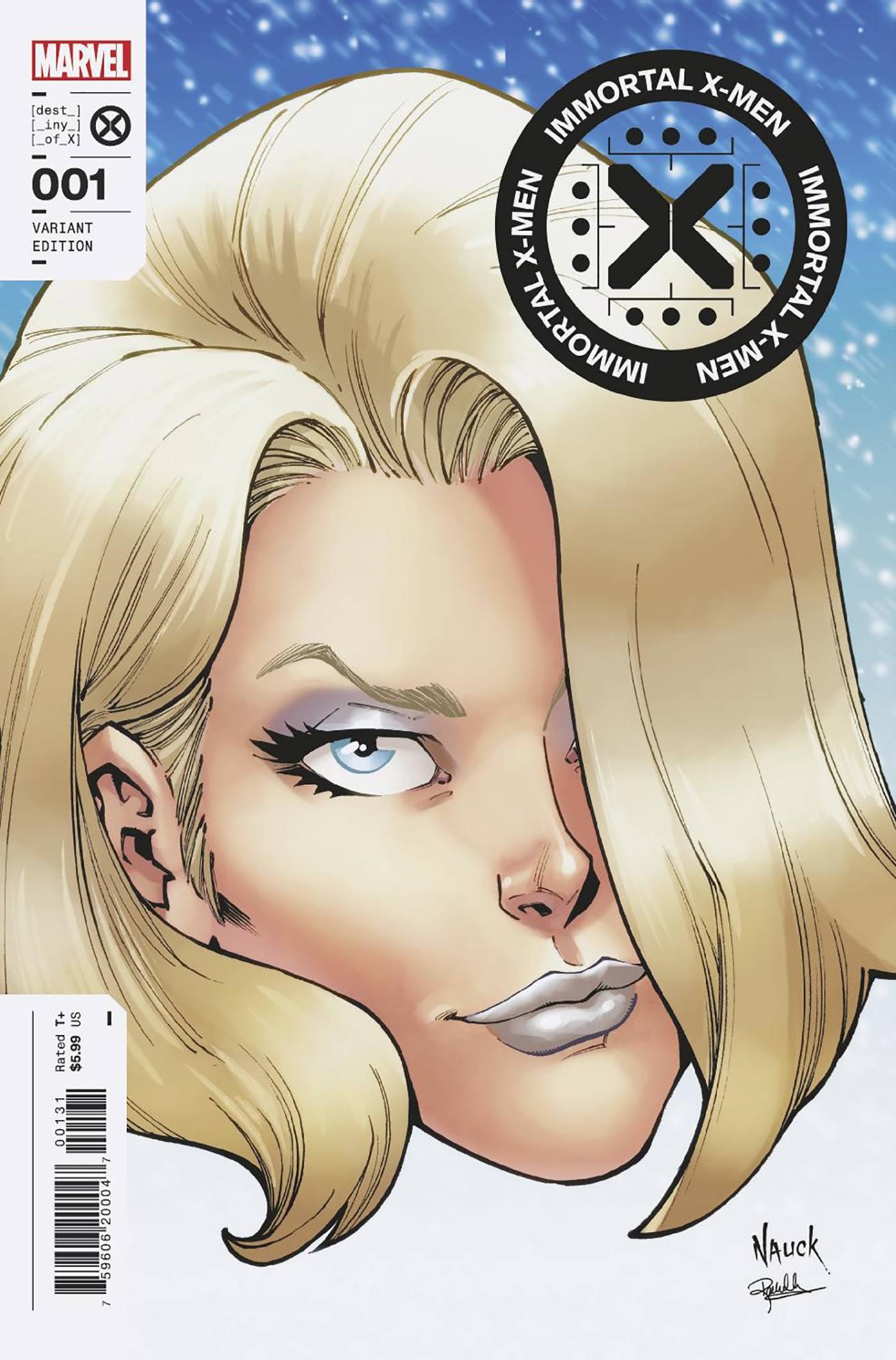 MARVEL PRH COMIC BOOK VF/NM IMMORTAL X-MEN #1 NAUCK HEADSHOT VARAINT
