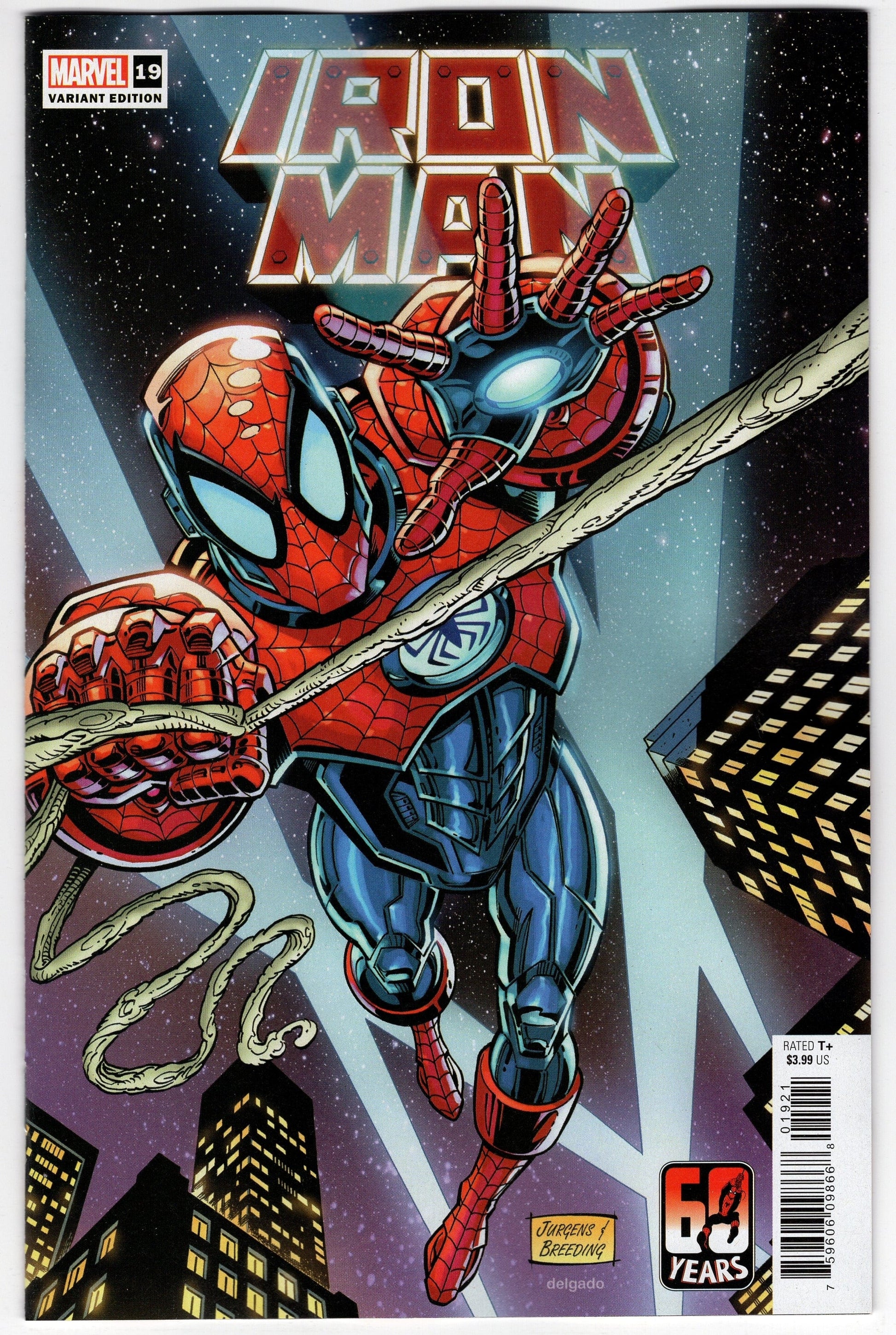 MARVEL PRH COMIC BOOK VF/NM IRON MAN #19 JURGENS SPIDER-MAN VARIANT