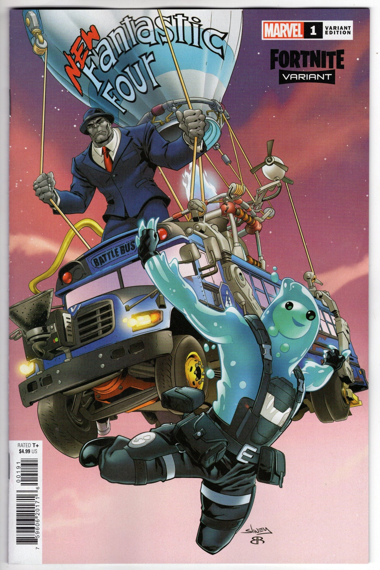MARVEL PRH COMIC BOOK VF/NM NEW FANTASTIC FOUR #1 (OF 5) SLINEY FORTNITE VARIANT