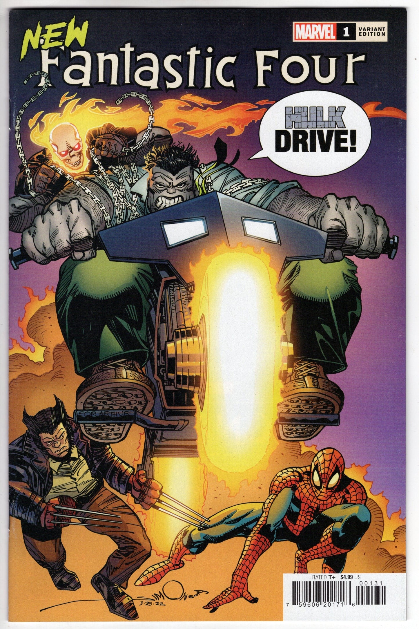 MARVEL PRH COMIC BOOK VF/NM NEW FANTASTIC FOUR #1 (OF 5) VARIANT