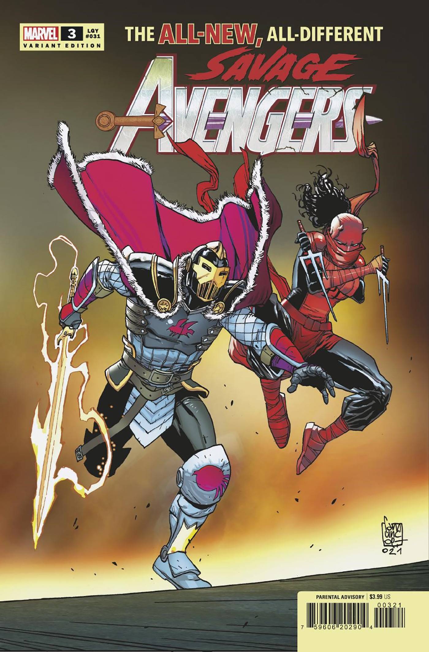 MARVEL PRH COMIC BOOK VF/NM SAVAGE AVENGERS #3 CAMUNCOLI TEASER VARIANT