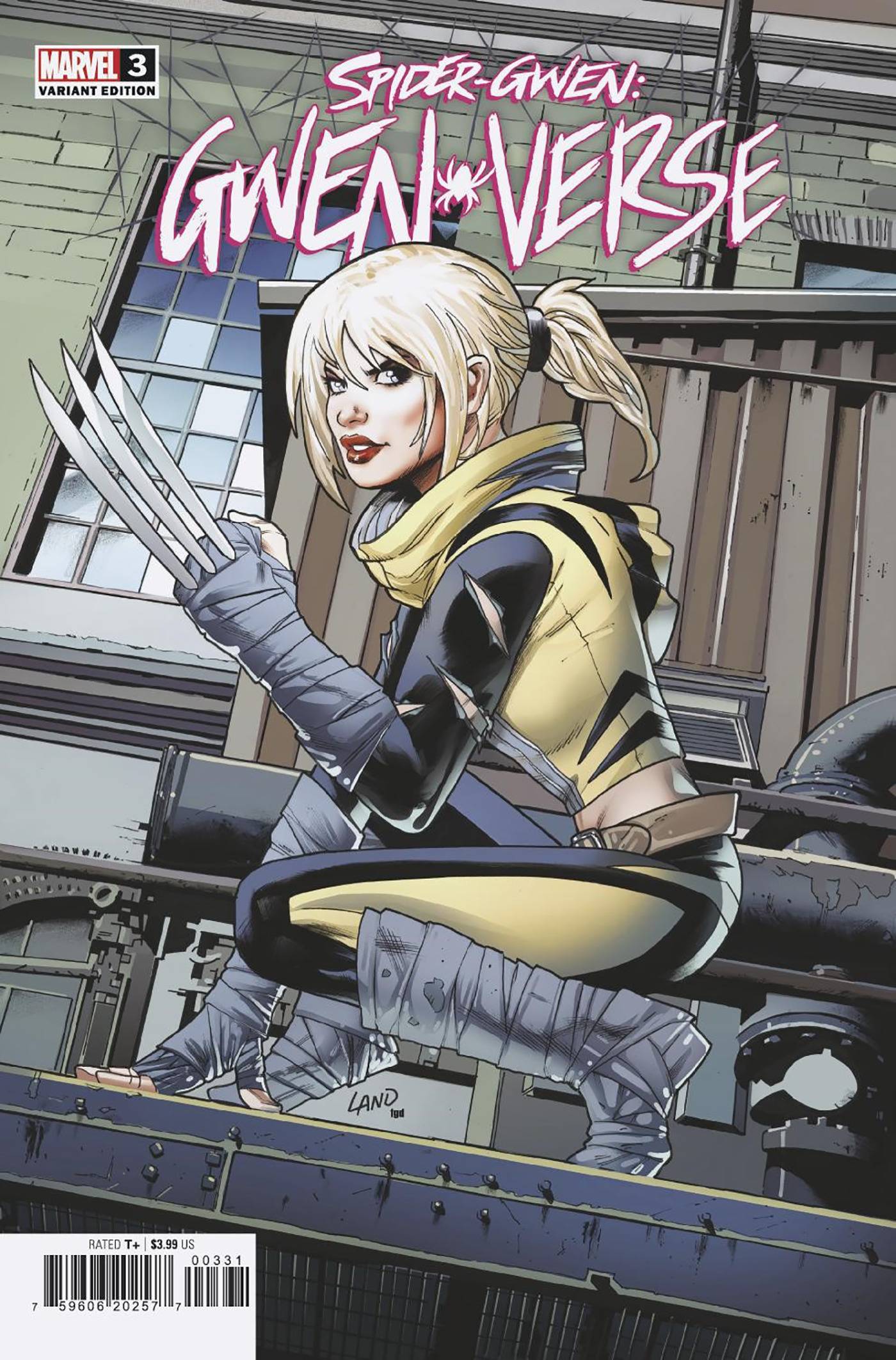 MARVEL PRH COMIC BOOK VF/NM SPIDER-GWEN GWENVERSE #3 (OF 5) LAND HOMAGE VARIANT