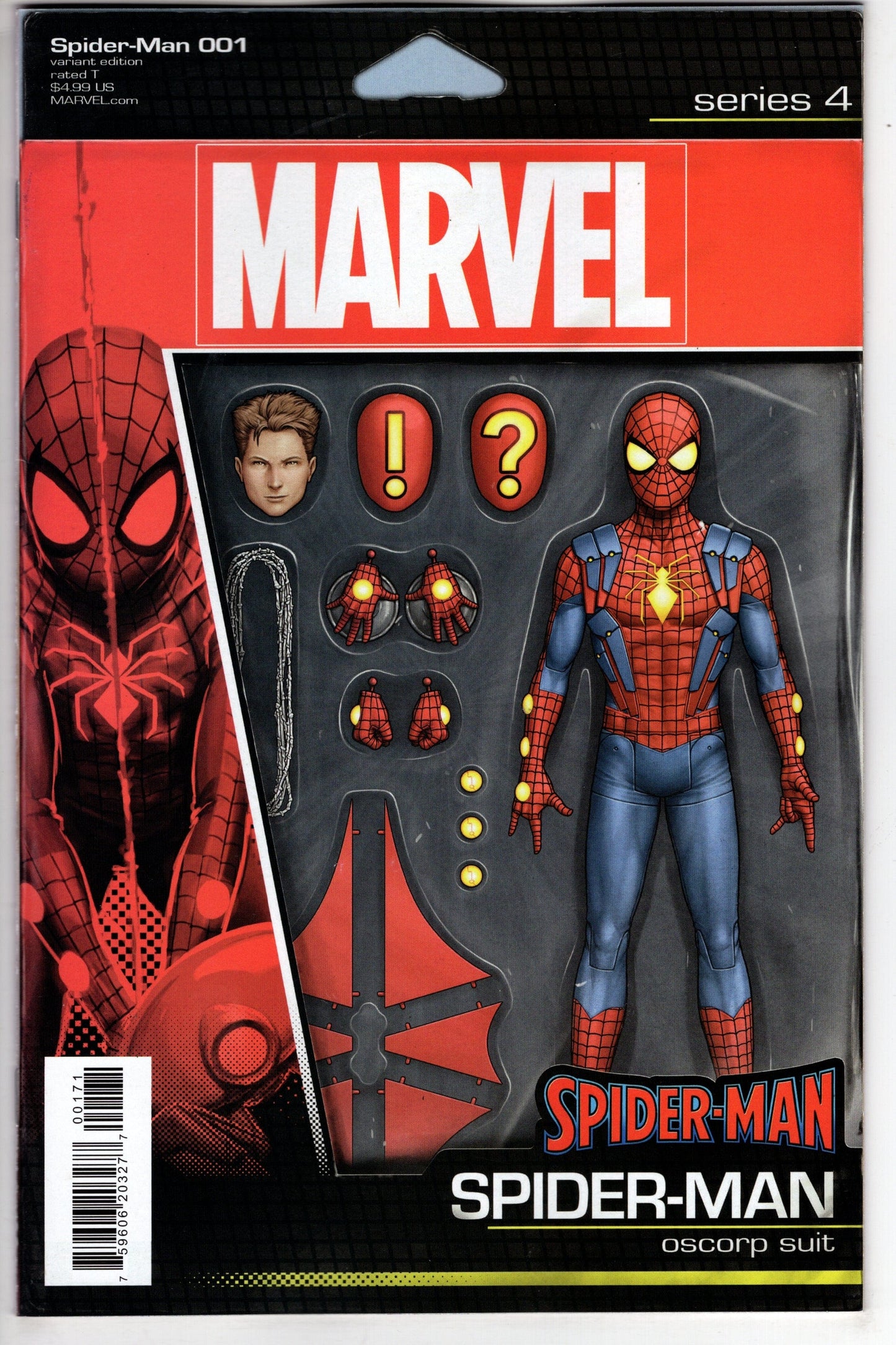 MARVEL PRH COMIC BOOK VF/NM SPIDER-MAN #1 CHRISTOPHER ACTION FIGURE VARIANT