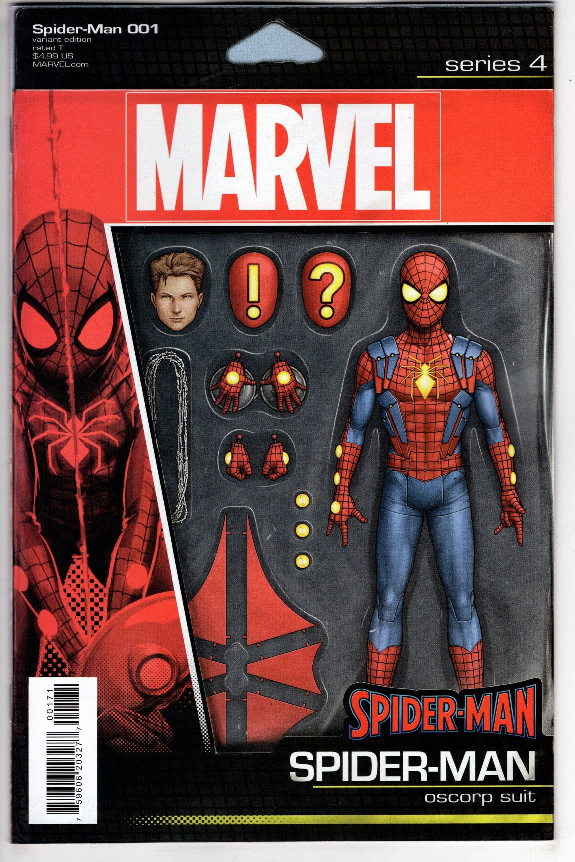 MARVEL PRH COMIC BOOK VF/NM SPIDER-MAN #1 CHRISTOPHER ACTION FIGURE VARIANT