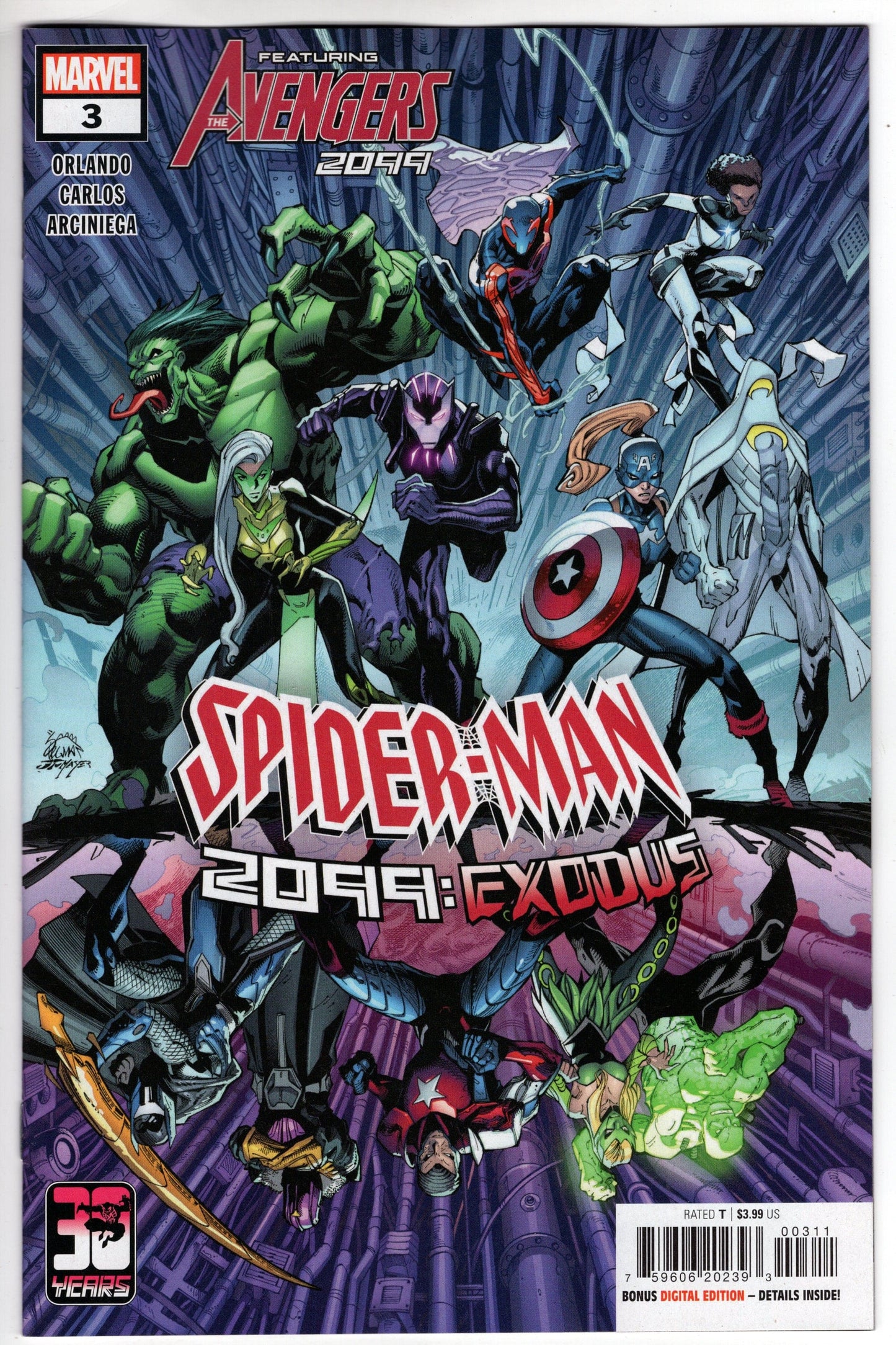 MARVEL PRH COMIC BOOK VF/NM SPIDER-MAN 2099 EXODUS #3