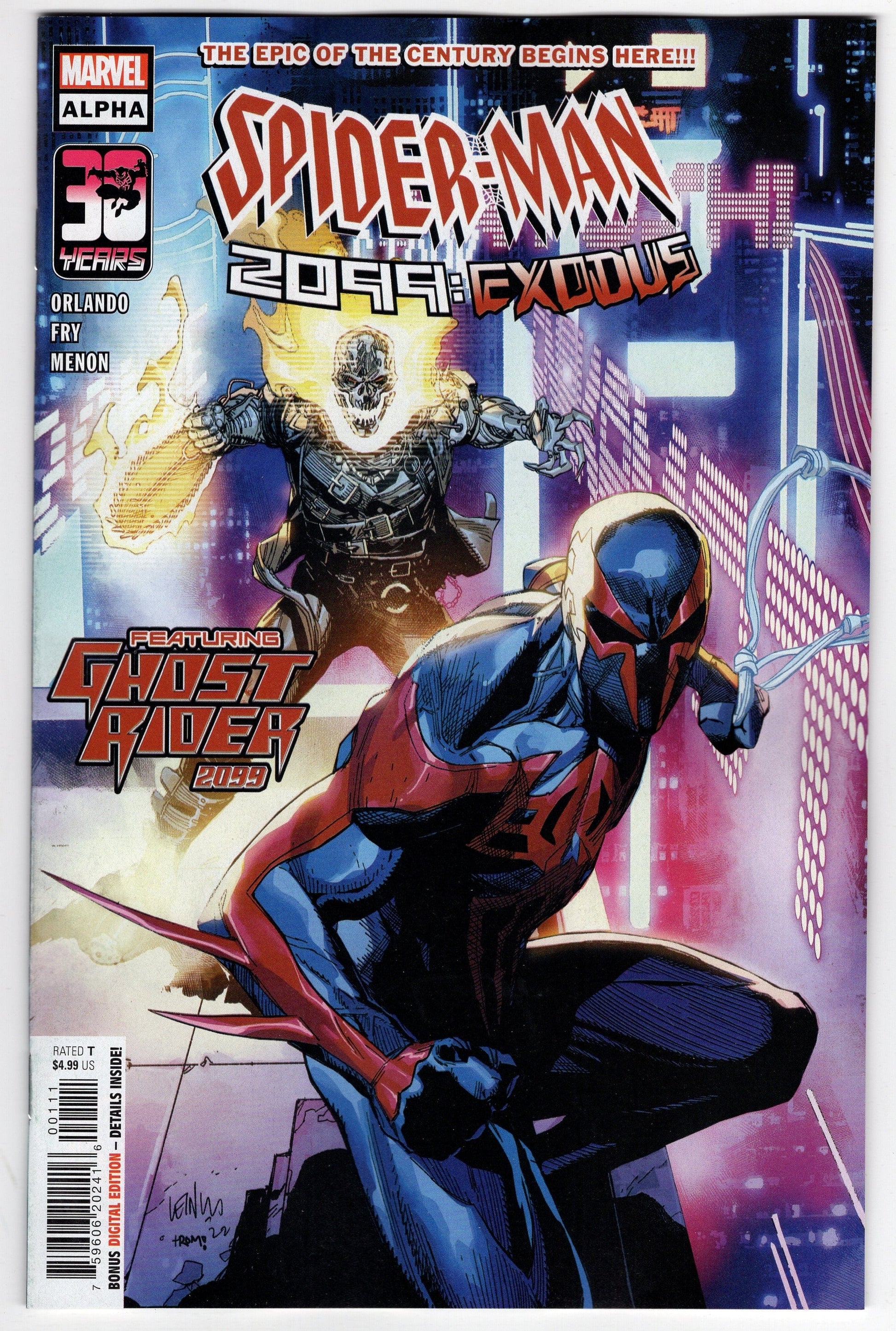 MARVEL PRH COMIC BOOK VF/NM SPIDER-MAN 2099 EXODUS ALPHA #1