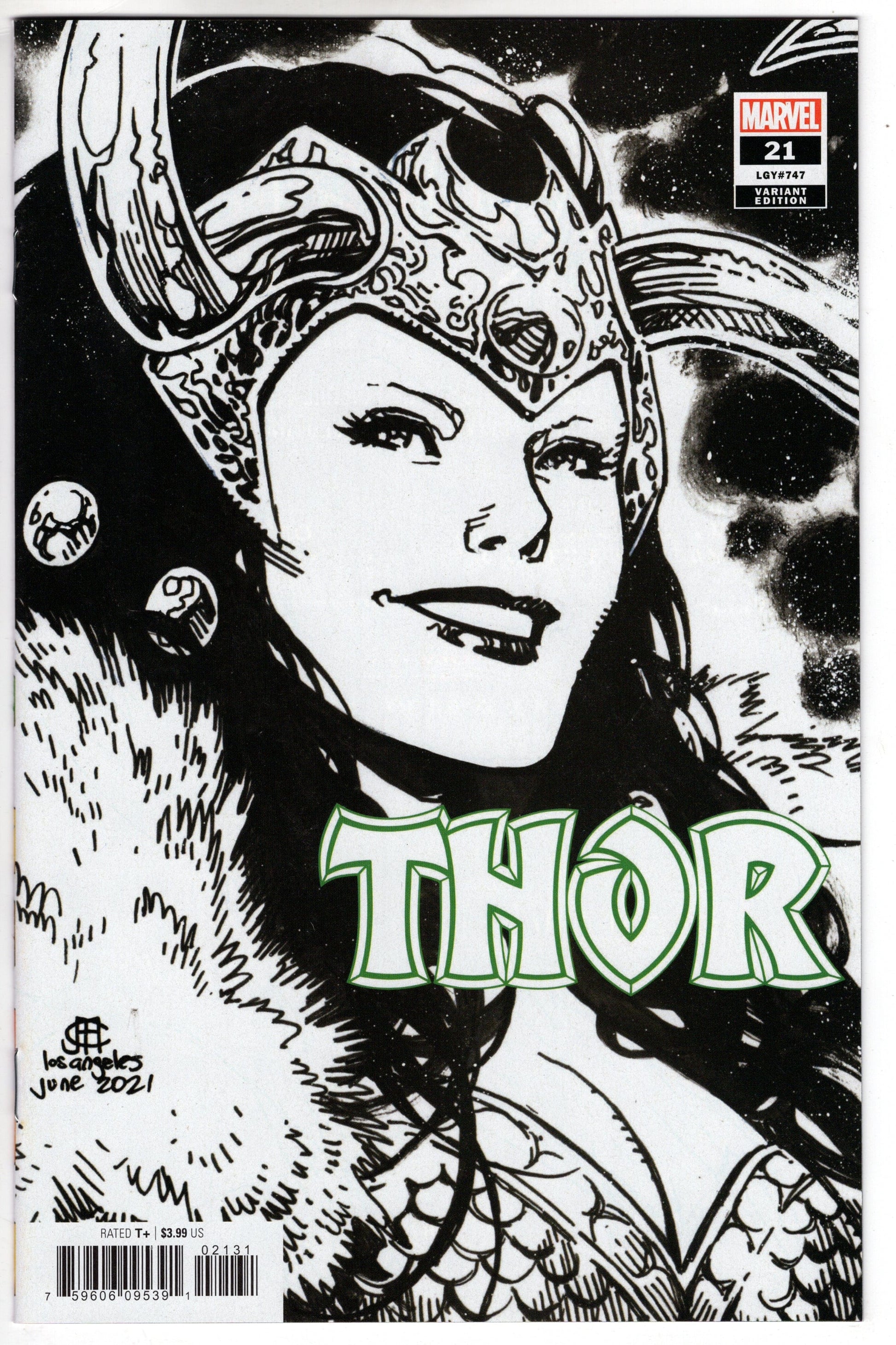MARVEL PRH COMIC BOOK VF/NM Thor #21 Cheung Headshot Sketch Variant
